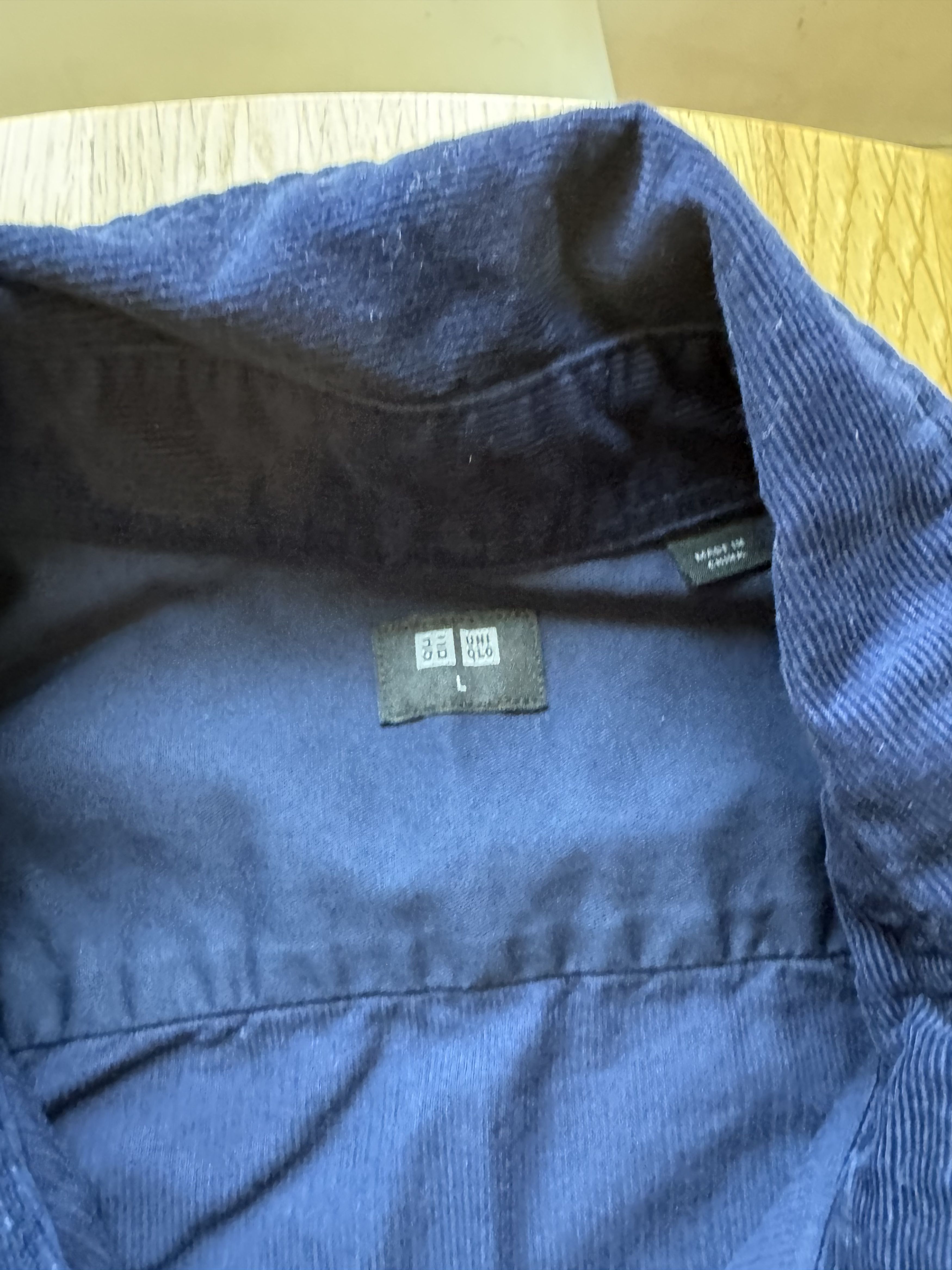 Uniqlo Uniqlo Navy Corduroy Oxford Tie Dye Size US M / EU 48-50 / 2 - 2 Thumbnail