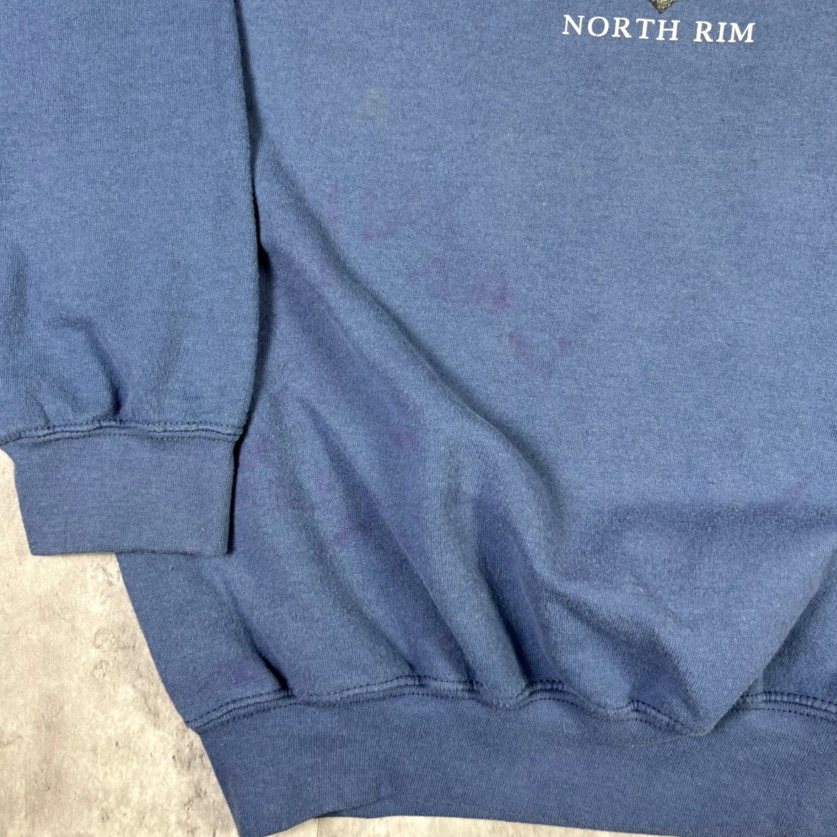 Gildan VINTAGE Grand Canyon Sweatshirt M Adult Blue Cotton Graphic Print 90s Gildan Heavyweight Pullover Men Size US M / EU 48-50 / 2 - 4 Thumbnail