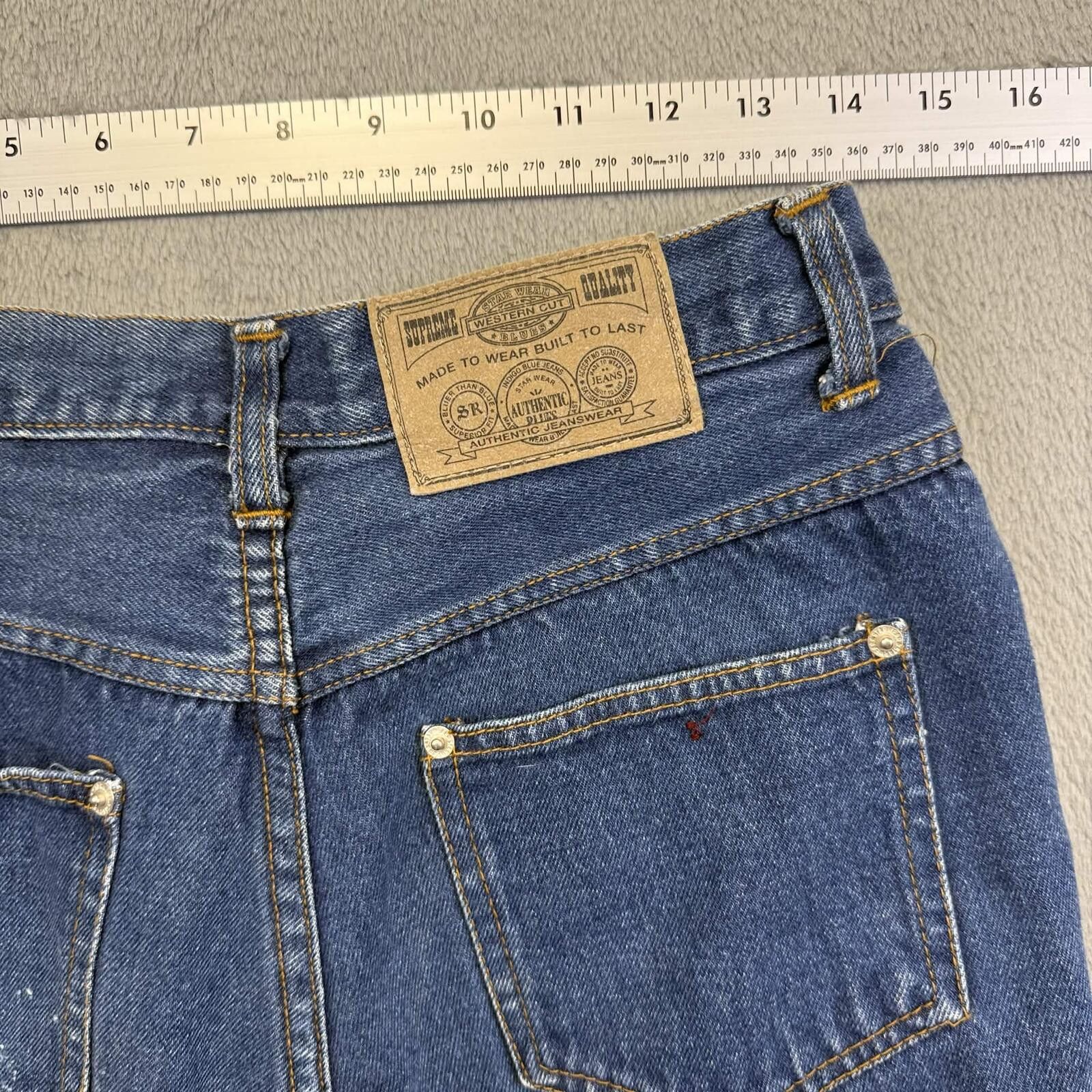 Star Wars Star Wear Denim Shorts High Waisted Blue Cuffed Jean Shorts Size 34" / US 12 / IT 48 - 6 Thumbnail