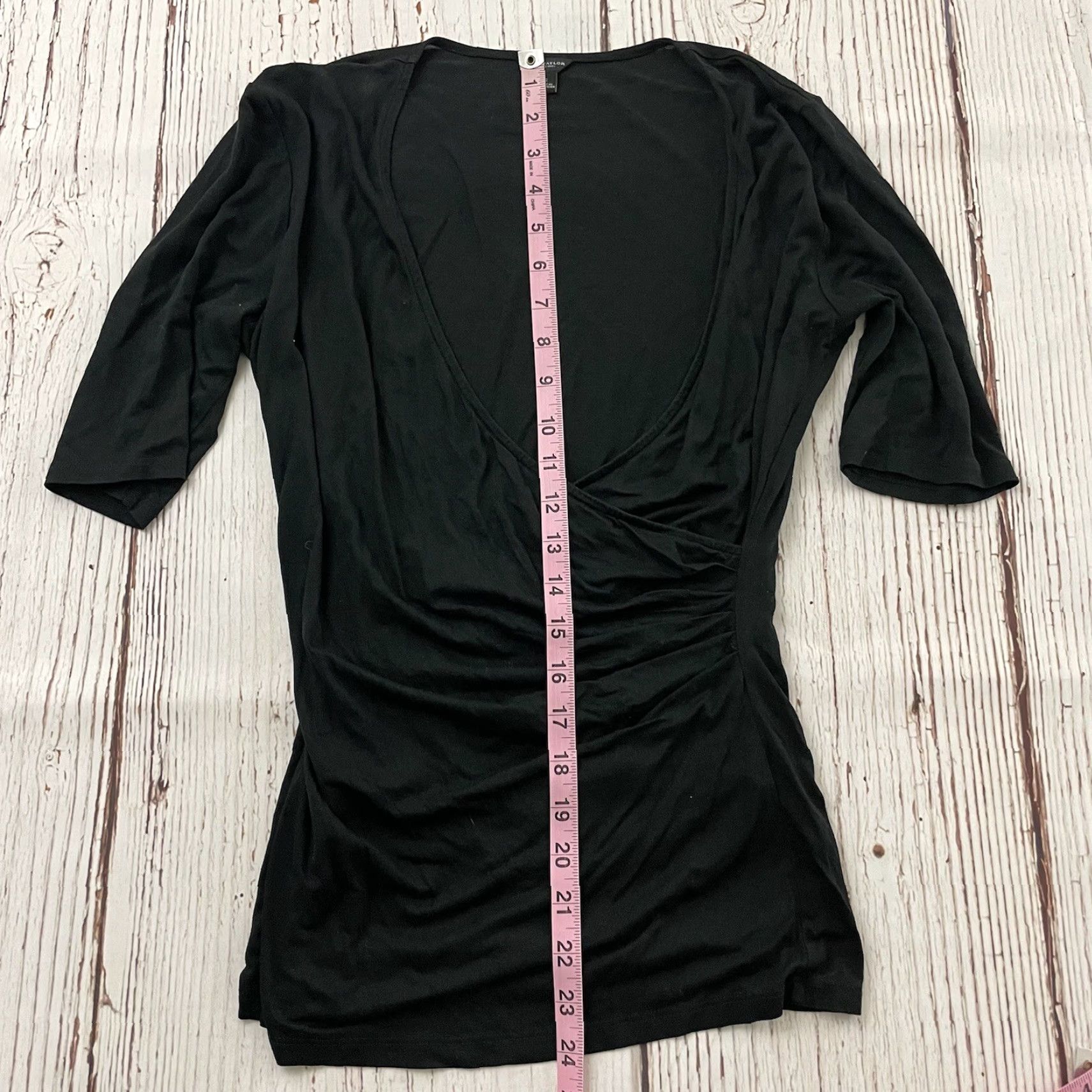 Ann Taylor Ann Taylor Cross Front Shirt Small Black Women Shirt XS? Size S / US 4 / IT 40 - 4 Thumbnail