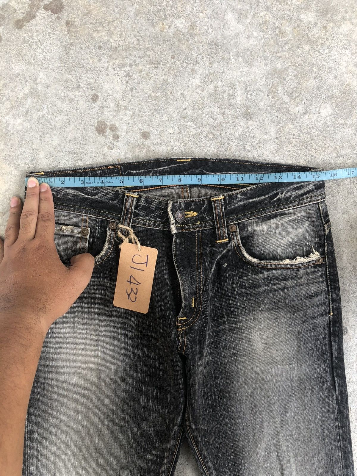 If Six Was Nine Japanese Edwin Flared Jeans Distressed Jeans Size US 30 / EU 46 - 21 Thumbnail