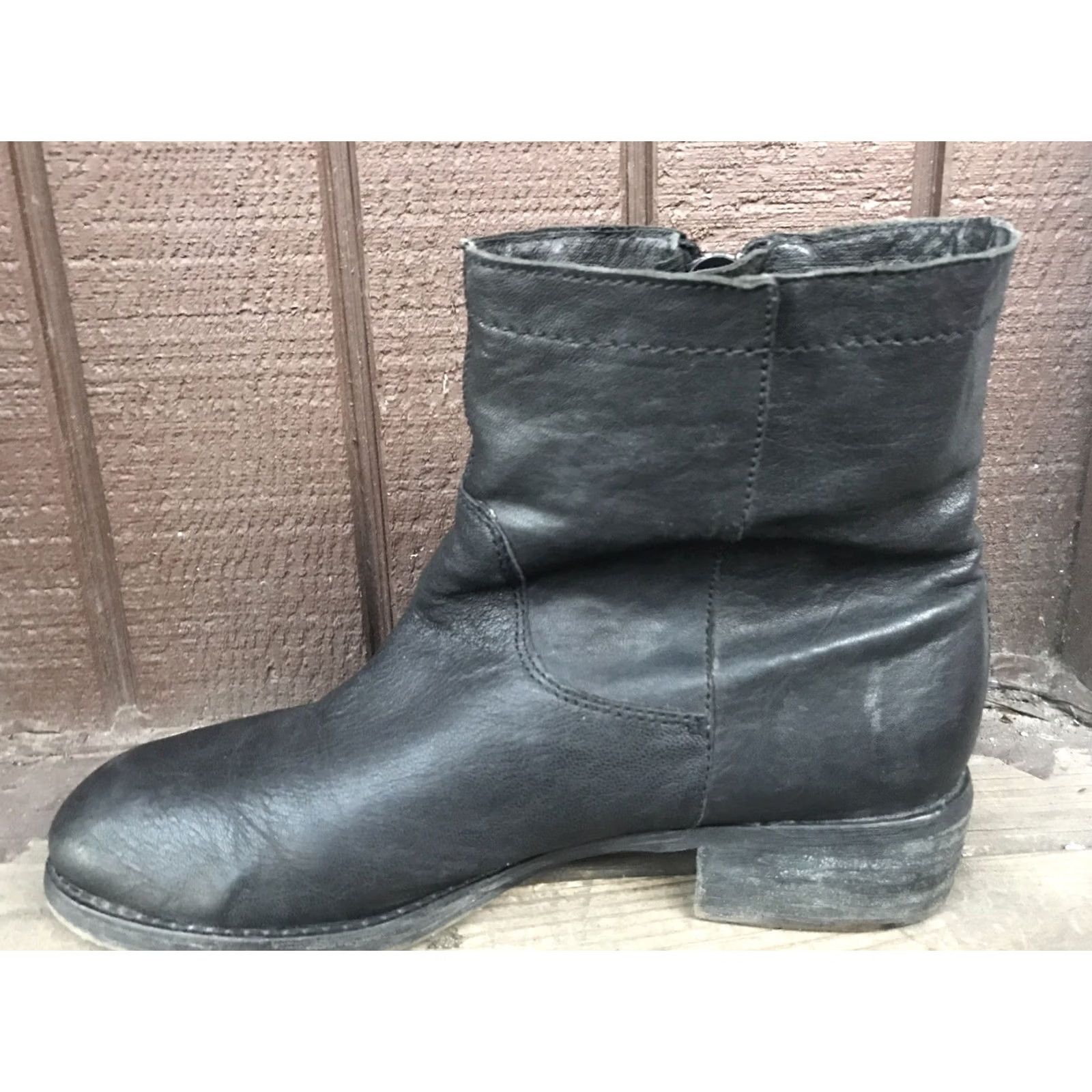 Sam Edelman Sam Edelman Kacey Ankle Boots Womens Size 8M Black Leather Casual Side Zip Boots Size US 8 / IT 38 - 6 Thumbnail