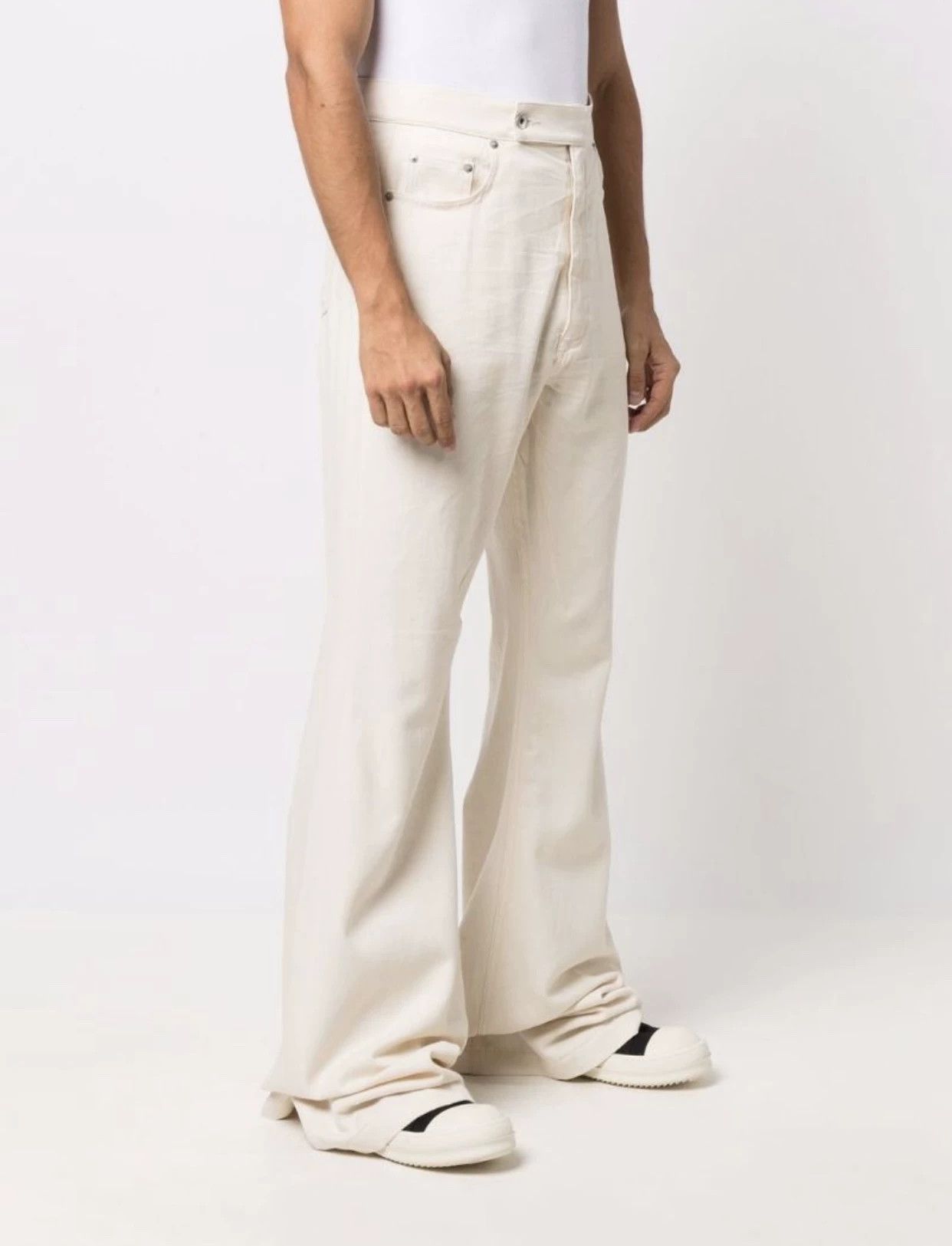Rick Owens Rick Owens Beige Giant Flare Jeans 32 New Last One Size US 32 / EU 48 - 2 Thumbnail