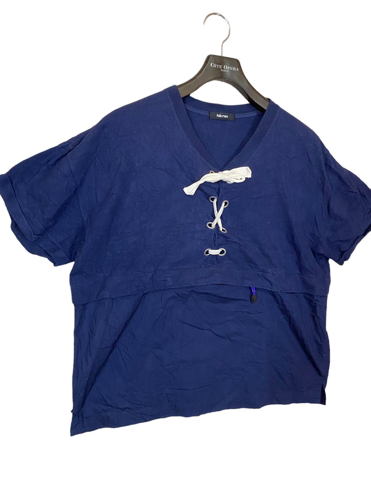 Issey miyake ne-net tshirt centerzip baggy style one size