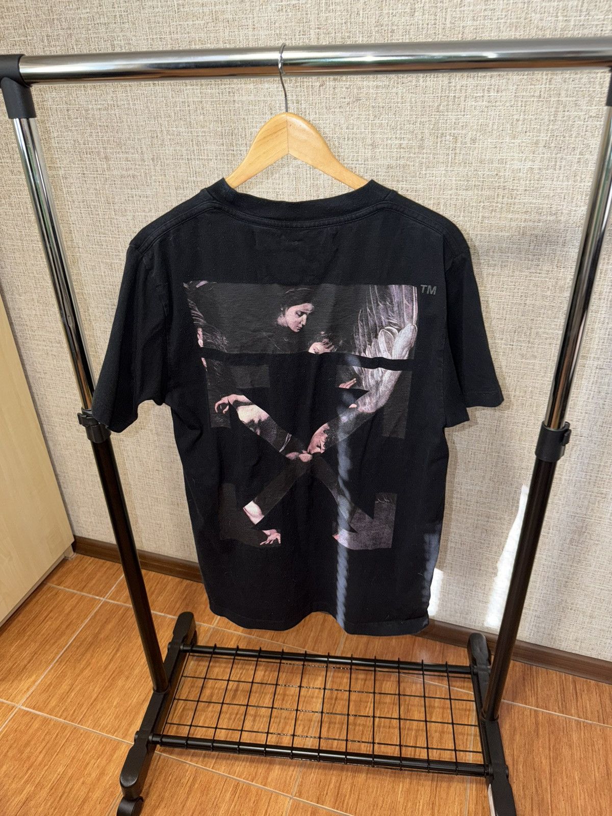 OFF-WHITE CARAVAGGIO BLACK T-SHIRT