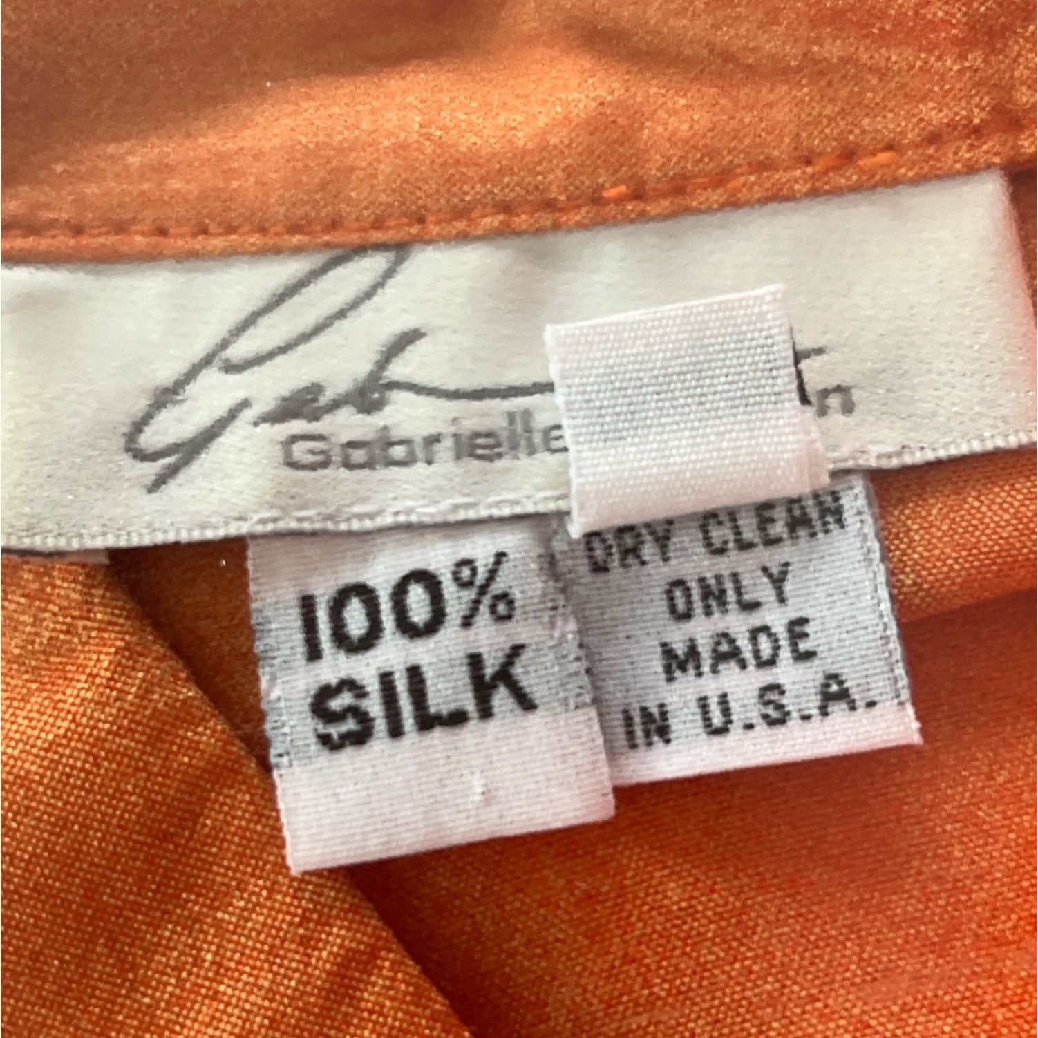 Other Gabrielle Carlson Womens Orange Silk Button-Up Shirt S 59j Size S / US 4 / IT 40 - 4 Thumbnail