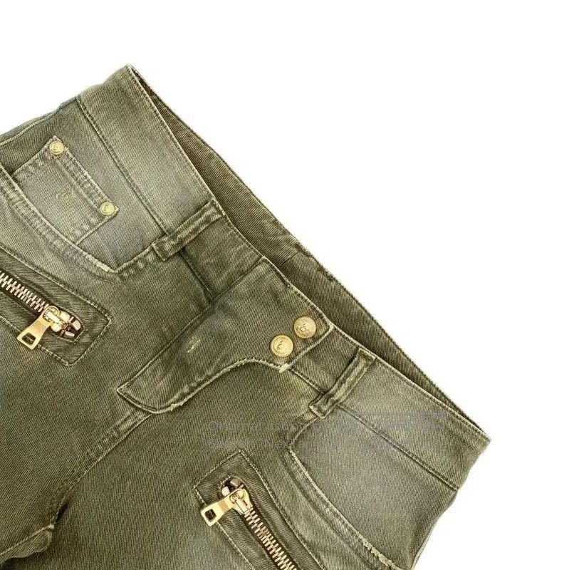 Balmain Balmain Khaki Green Cotton Casual Pants . Size 28" / US 6 / IT 42 - 3 Thumbnail