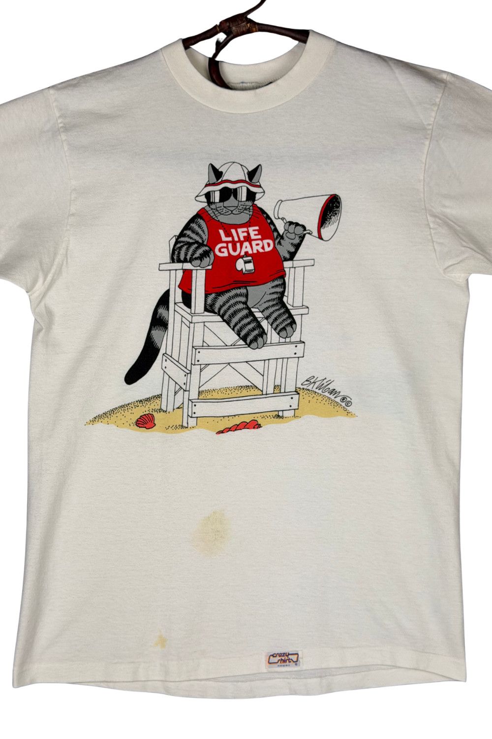 Vintage Vintage B Kliban Crazy Shirts Hawaii Lifeguard Cat Tee Size US M / EU 48-50 / 2 - 6 Thumbnail