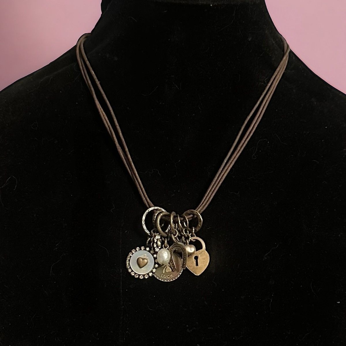 Other Lucky/Love multi strand multi pendant leather necklace Size ONE SIZE - 1 Thumbnail