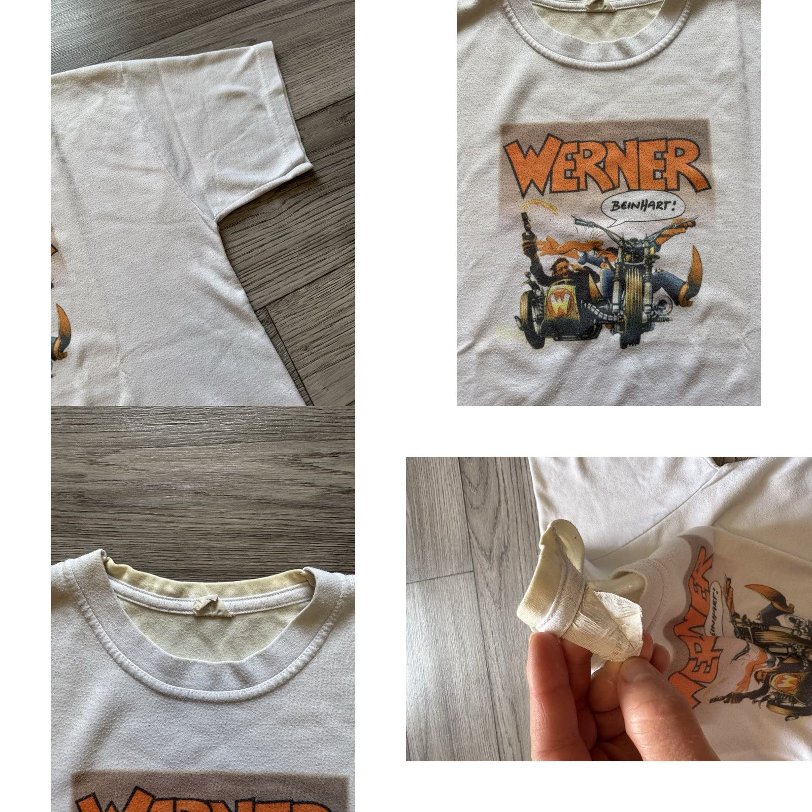 Vintage VINTAGE Werner Beinhart ! White T-shirt M/L Men Shirt 1990s White Mens Size US M / EU 48-50 / 2 - 9 Thumbnail