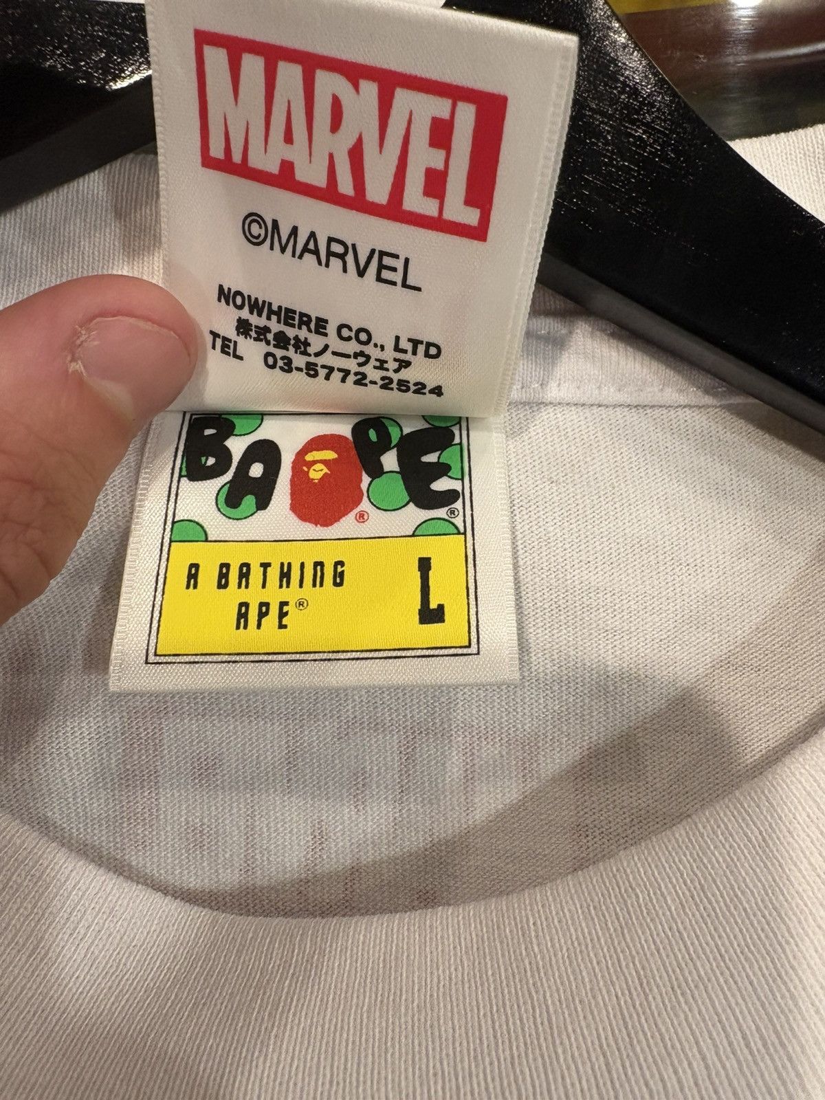 Bape × Marvel Comics Bape Marvel Tee DS Size US L / EU 52-54 / 3 - 4 Thumbnail
