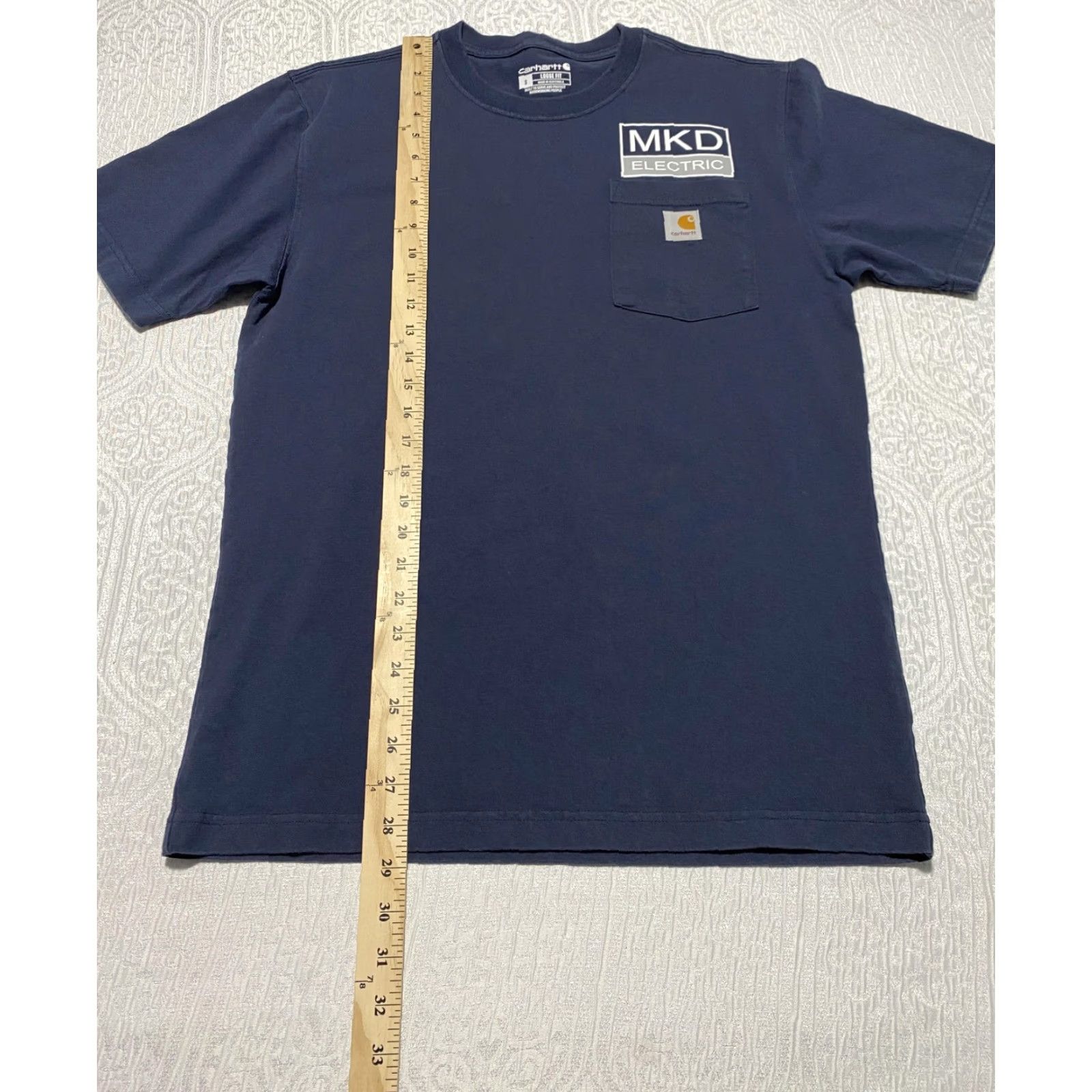 Carhartt VINTAGE Carhartt MKD Electric Shirt Mens Small Navy Loose Fit Pocket Workwear Tee K87 Size US S / EU 44-46 / 1 - 3 Thumbnail