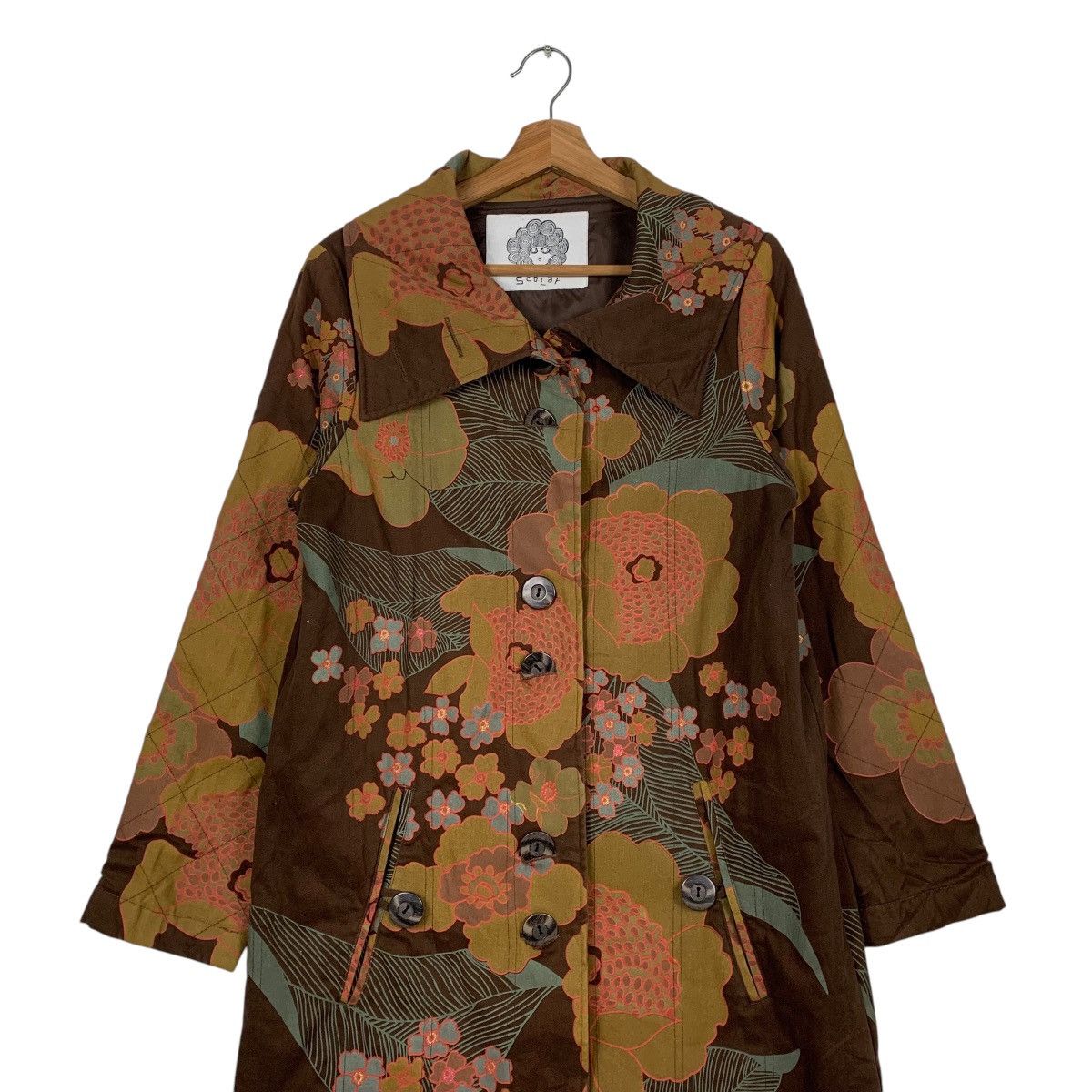 Japanese Brand Japanese Brand Scolar Fullprint Flower Motive Coat Size M / US 6-8 / IT 42-44 - 3 Thumbnail