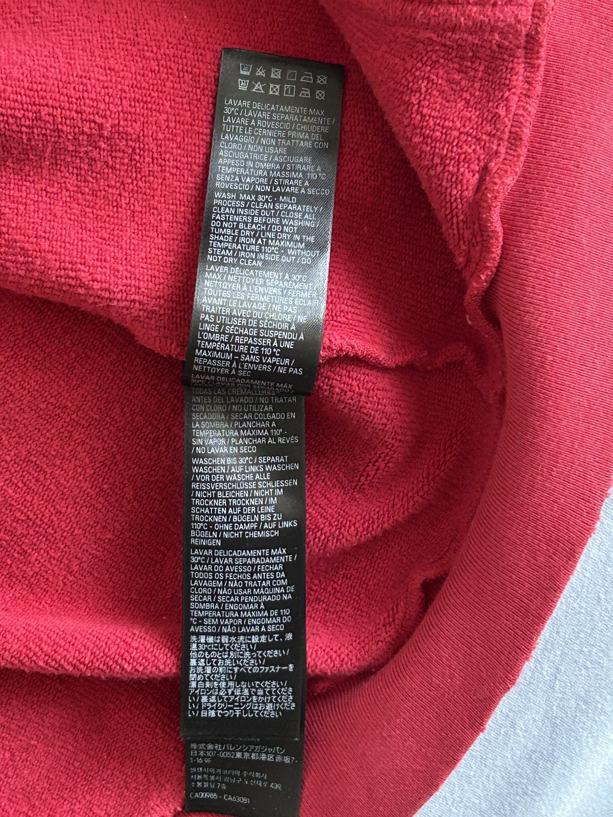 Balenciaga Balenciaga Red Tattoo Zip Hoodie Size US L / EU 52-54 / 3 - 7 Thumbnail