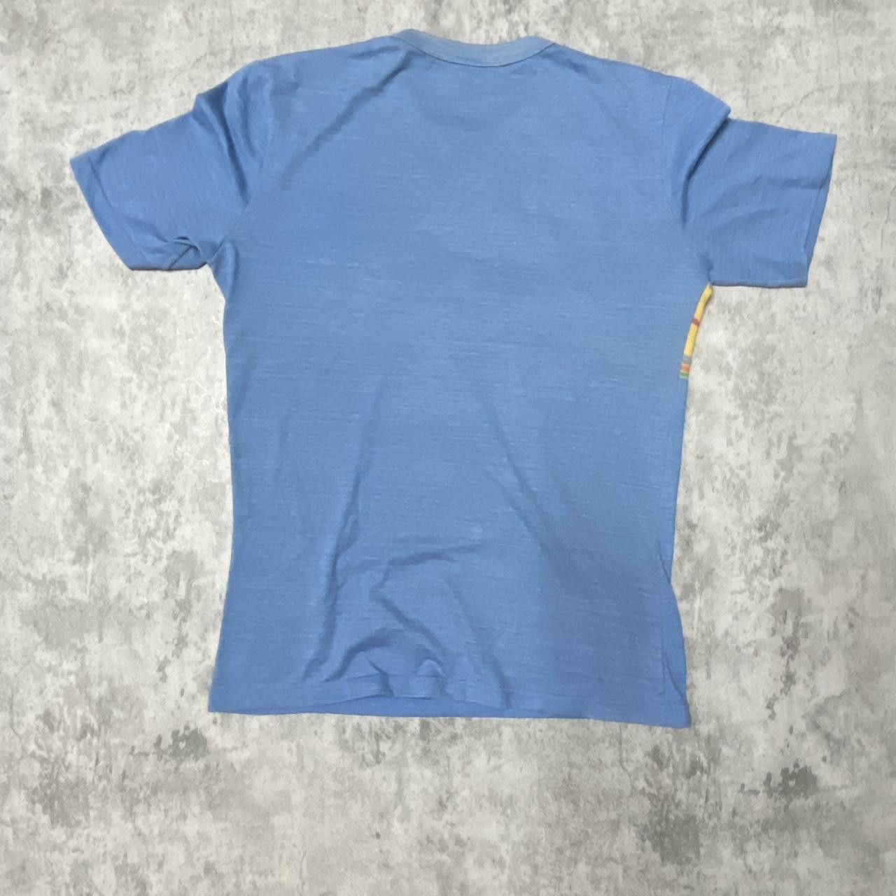 Le Coq Sportif Blue and yellow vintage 70s striped cotton t-shirt fashion Size US M / EU 48-50 / 2 - 5 Thumbnail