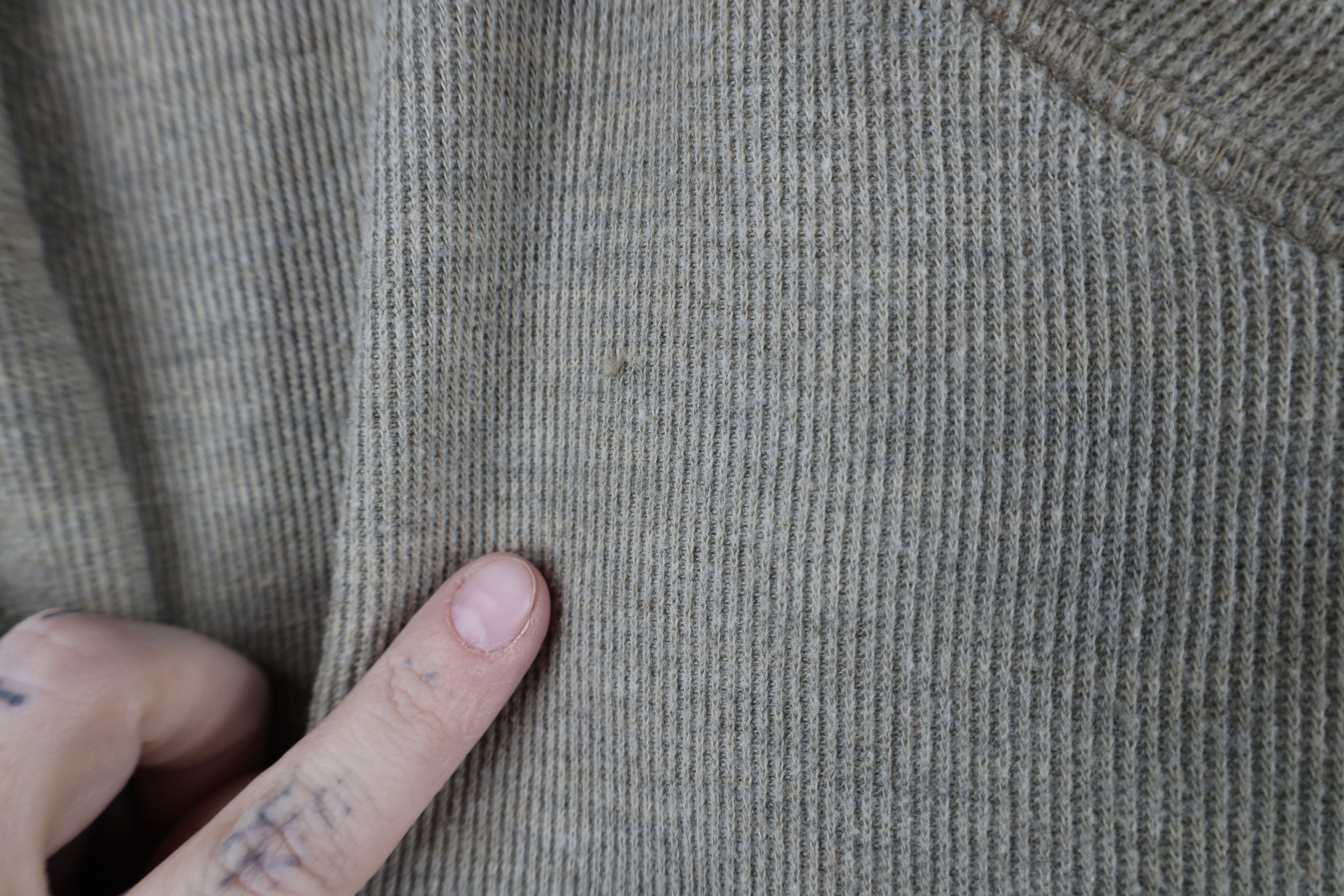 Vintage Vintage 90s Streetwear Blank Ribbed Knit Long Sleeve T-Shirt Size US L / EU 52-54 / 3 - 4 Thumbnail