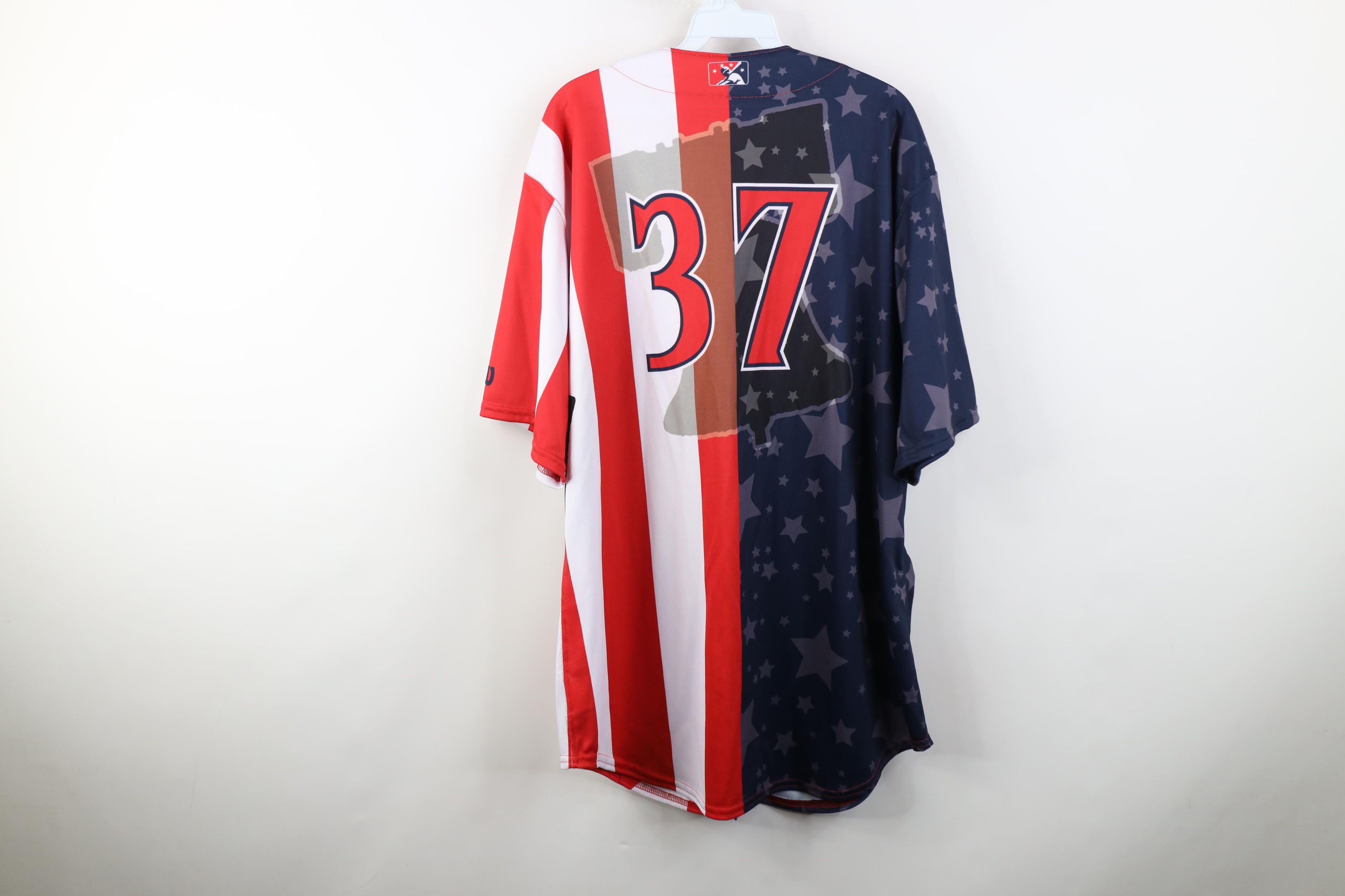 Wilson Wilson Game Issue July 4th Clearwater Threshers Jersey #37 Size US XXL / EU 58 / 5 - 15 Thumbnail