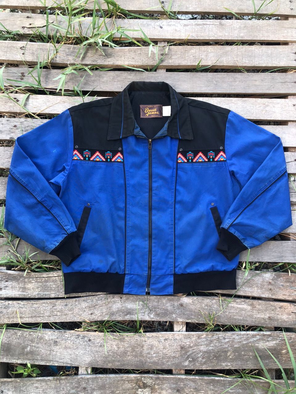 Vintage Vintage 90s David James Aztec Jacket Size US L / EU 52-54 / 3 - 1 Thumbnail