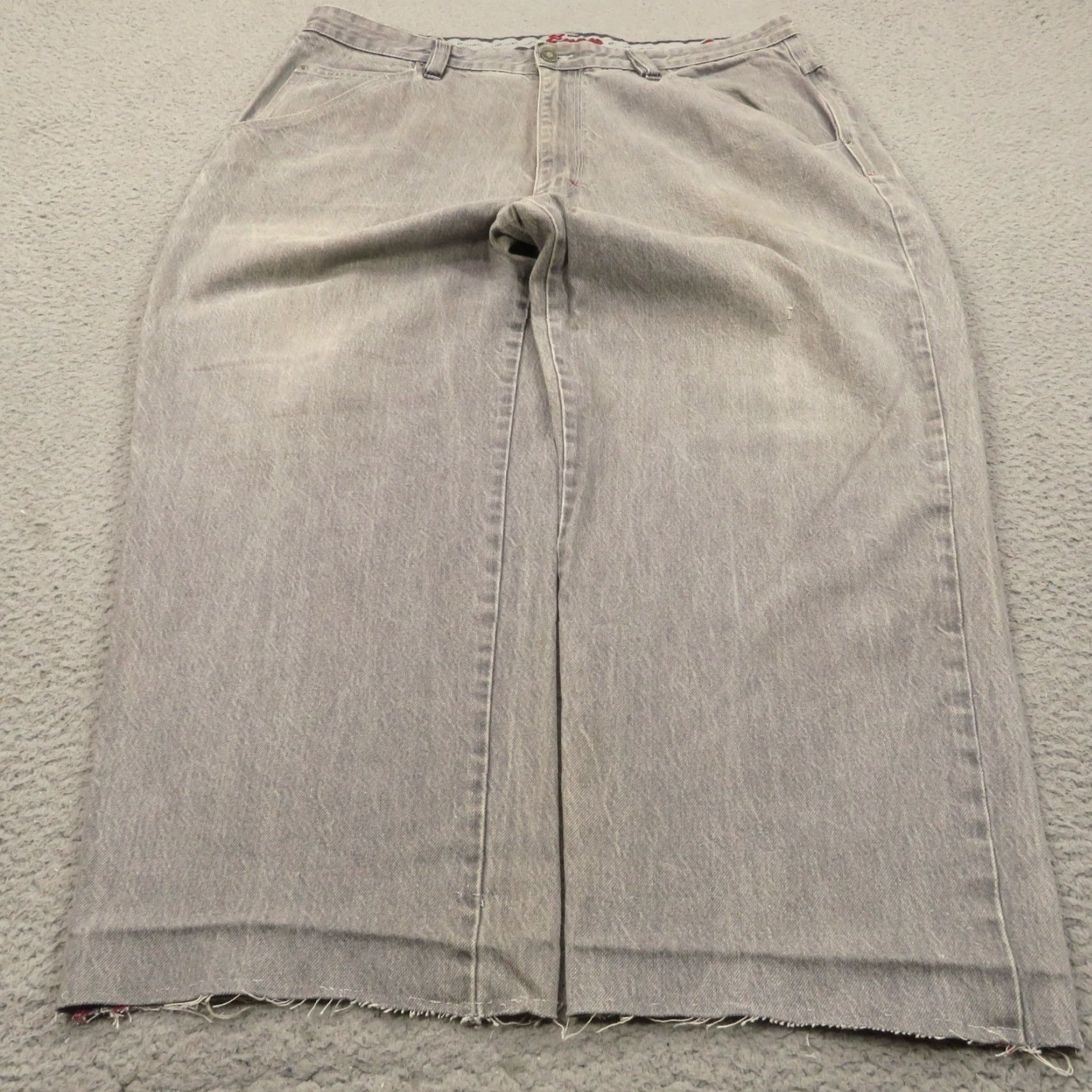 Enyce VINTAGE ENYCE Baggy Jeans Men 90s 40" 10" Leg Opening Wide-Leg 5-Pocket Denim Cotton Gray Regular Size: 40 Mens Size US 40 / EU 56 - 2 Thumbnail