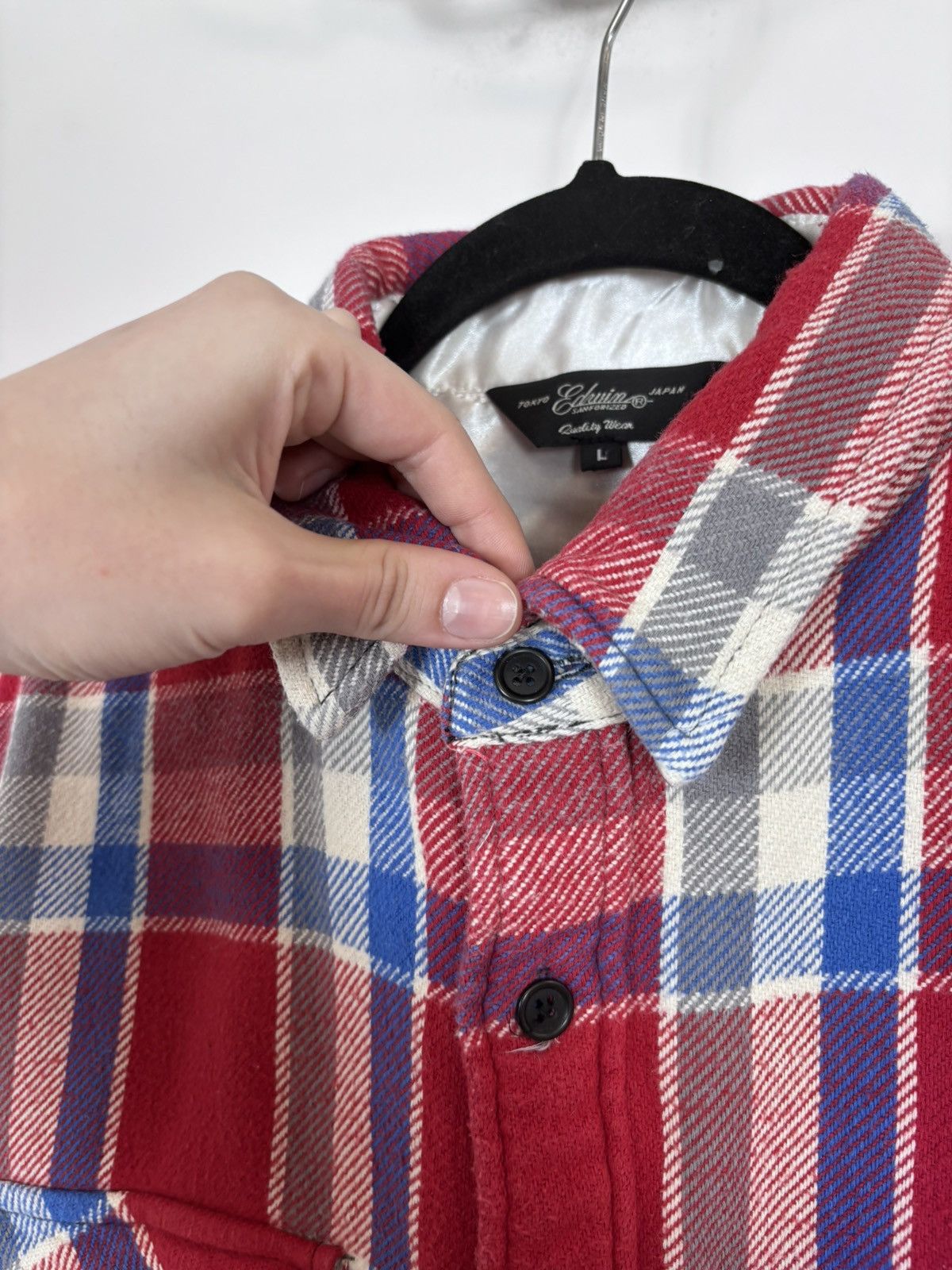 Edwin Edwin Tokyo Japan Men’s Checkered Lined Flannel Shirt Jacket Size US L / EU 52-54 / 3 - 5 Thumbnail