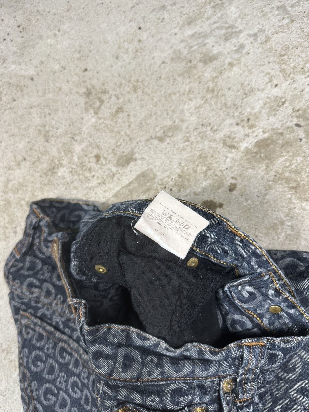 Dolce & Gabbana 2001 Dolce & Gabbana Monogram DG Jeans Denim Pants Size 29" - 12 Thumbnail