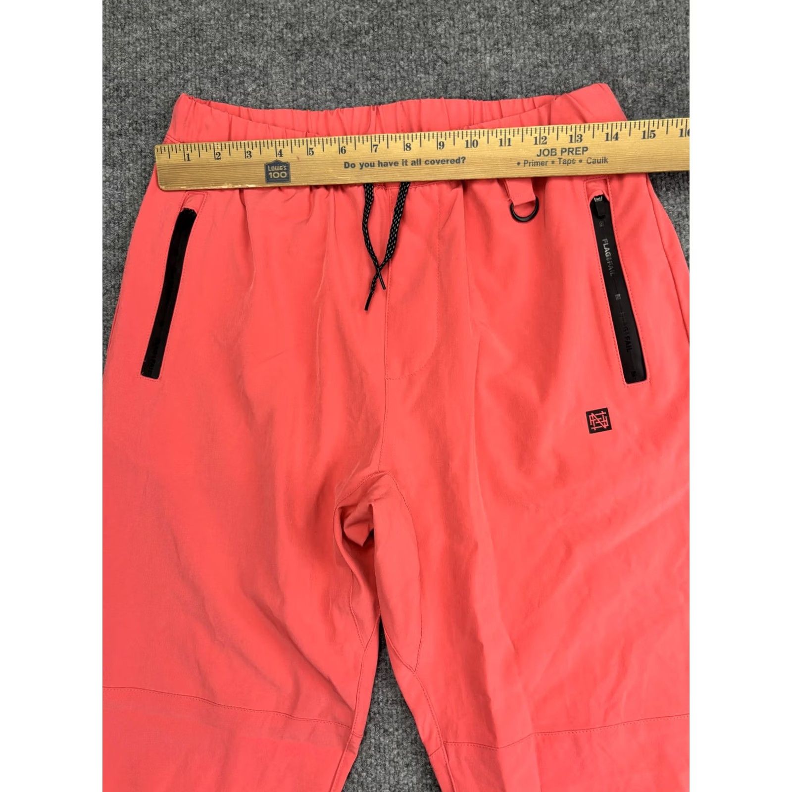 Pinko FLAG NOR FAIL Jogger Pants Mens Small 30x29 Pink Lightweight Pockets Front Zip Pocket Athletic Skinny Fit 86% Polyester 14% Spandex Size US 29 - 3 Thumbnail