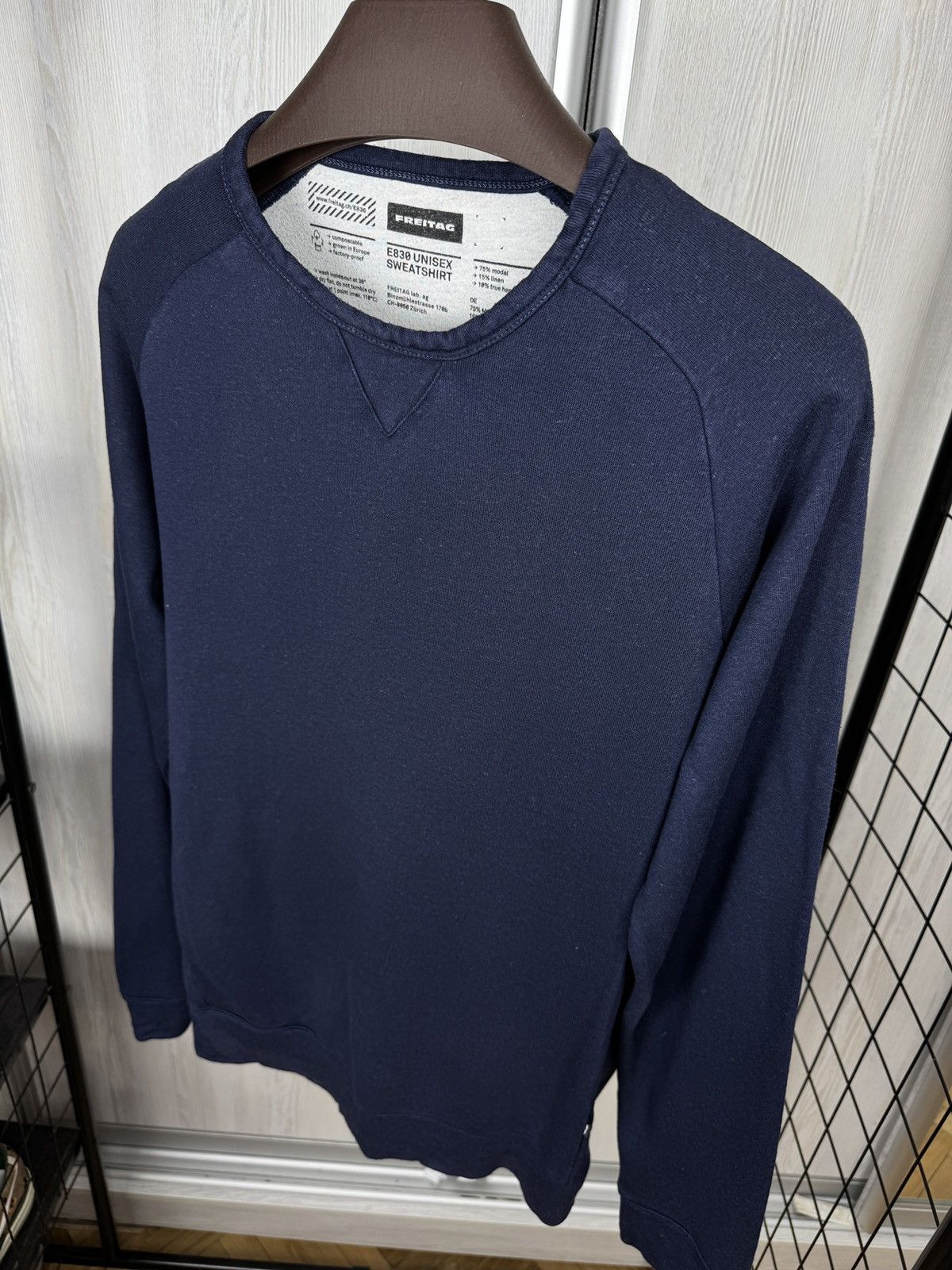 Freitag Freitag E830 Unisex vintage sweatshirt 00s y2k blue Size US L / EU 52-54 / 3 - 7 Thumbnail