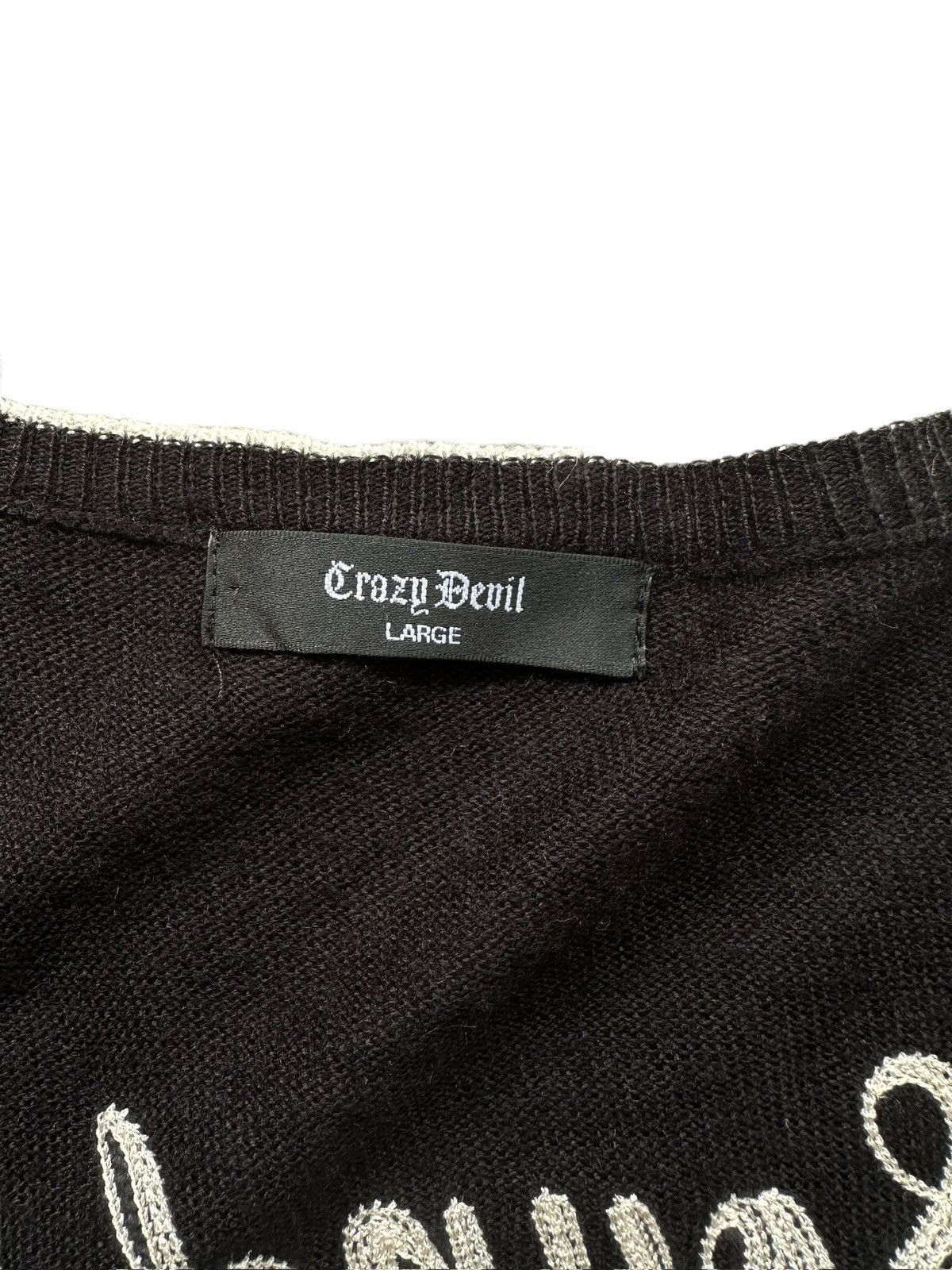 If Six Was Nine Y2k Crazy Devil unsymmetrical light wool cardigan Size US L / EU 52-54 / 3 - 6 Thumbnail