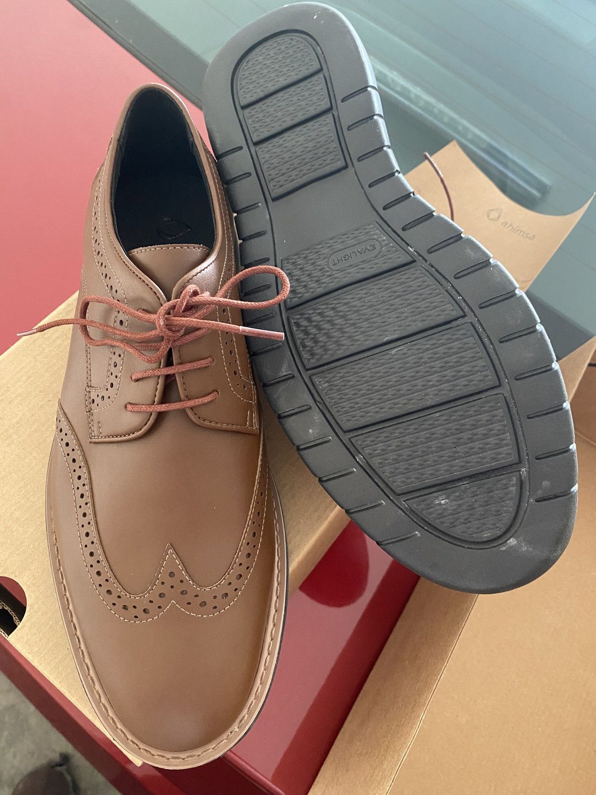 Other Vegan sustainable shoes Ahimsa dress shoes slip resistant Size US 11 / EU 44 - 2 Thumbnail