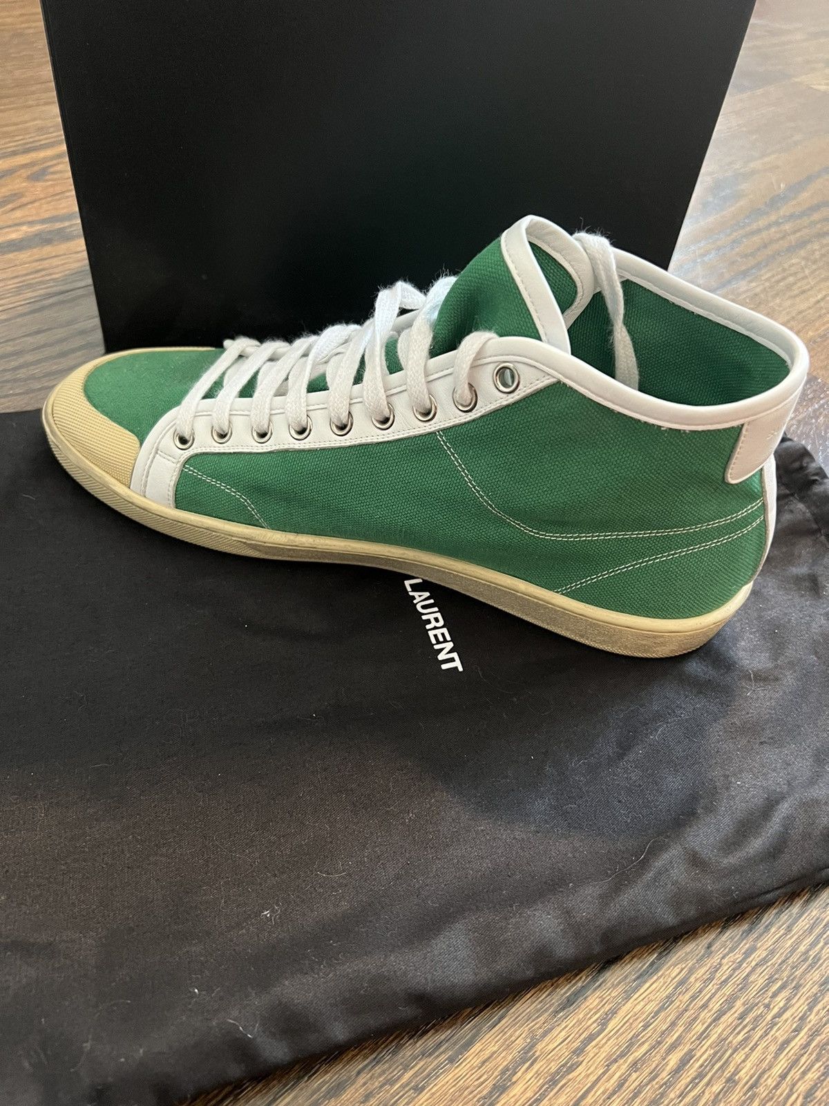 Saint Laurent Paris Saint Laurent green Tennis shoes Size US 9 / EU 42 - 8 Thumbnail