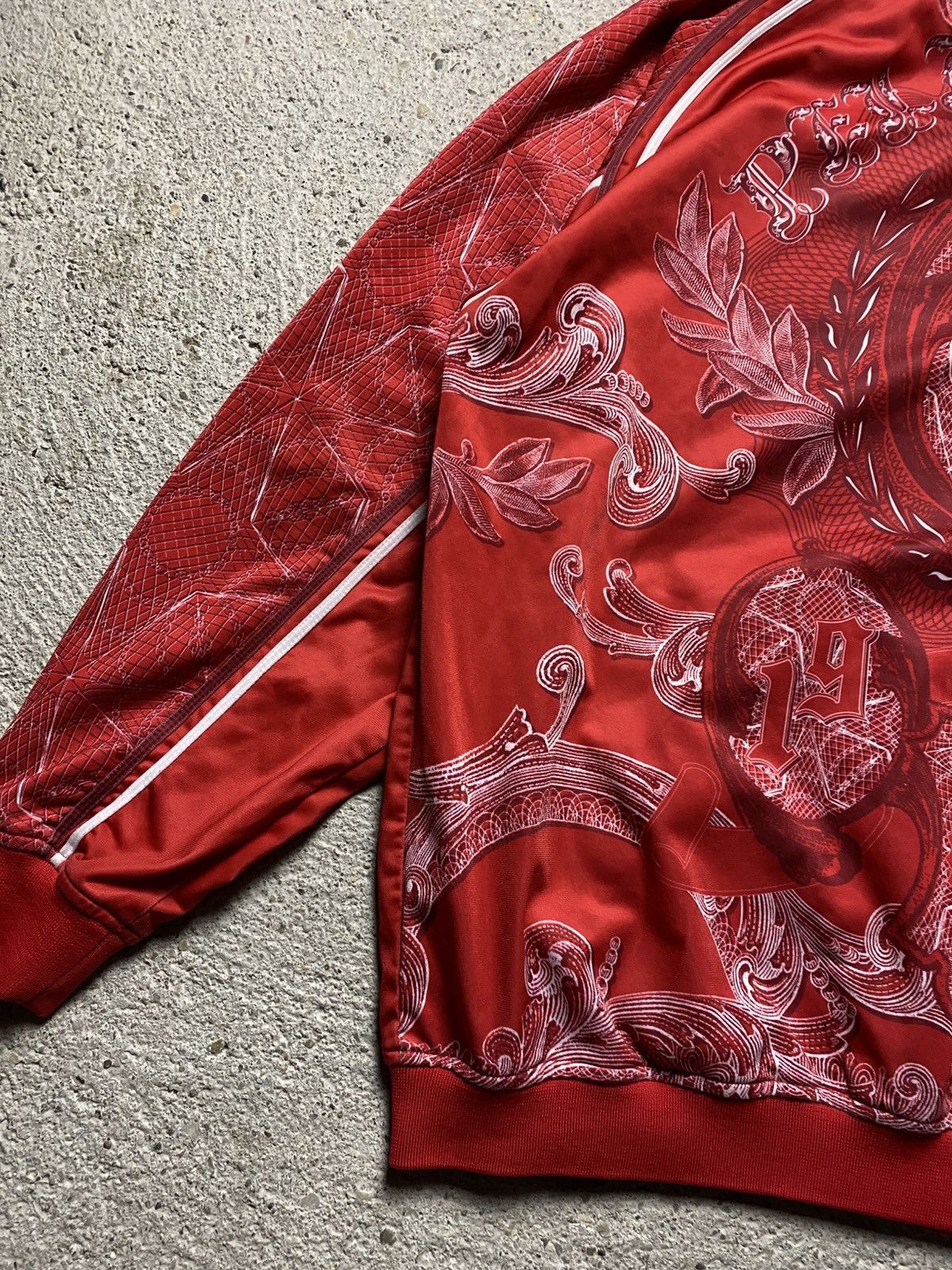 Affliction Pelle pelle zip-up sweatshirt vintage red retro baggy Size US XL / EU 56 / 4 - 8 Thumbnail