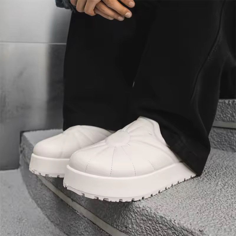 Japanese Brand Minimalist Quilted Platform Slip-On Mules | Padded Lug Sole Size US 9 / EU 42 - 4 Thumbnail