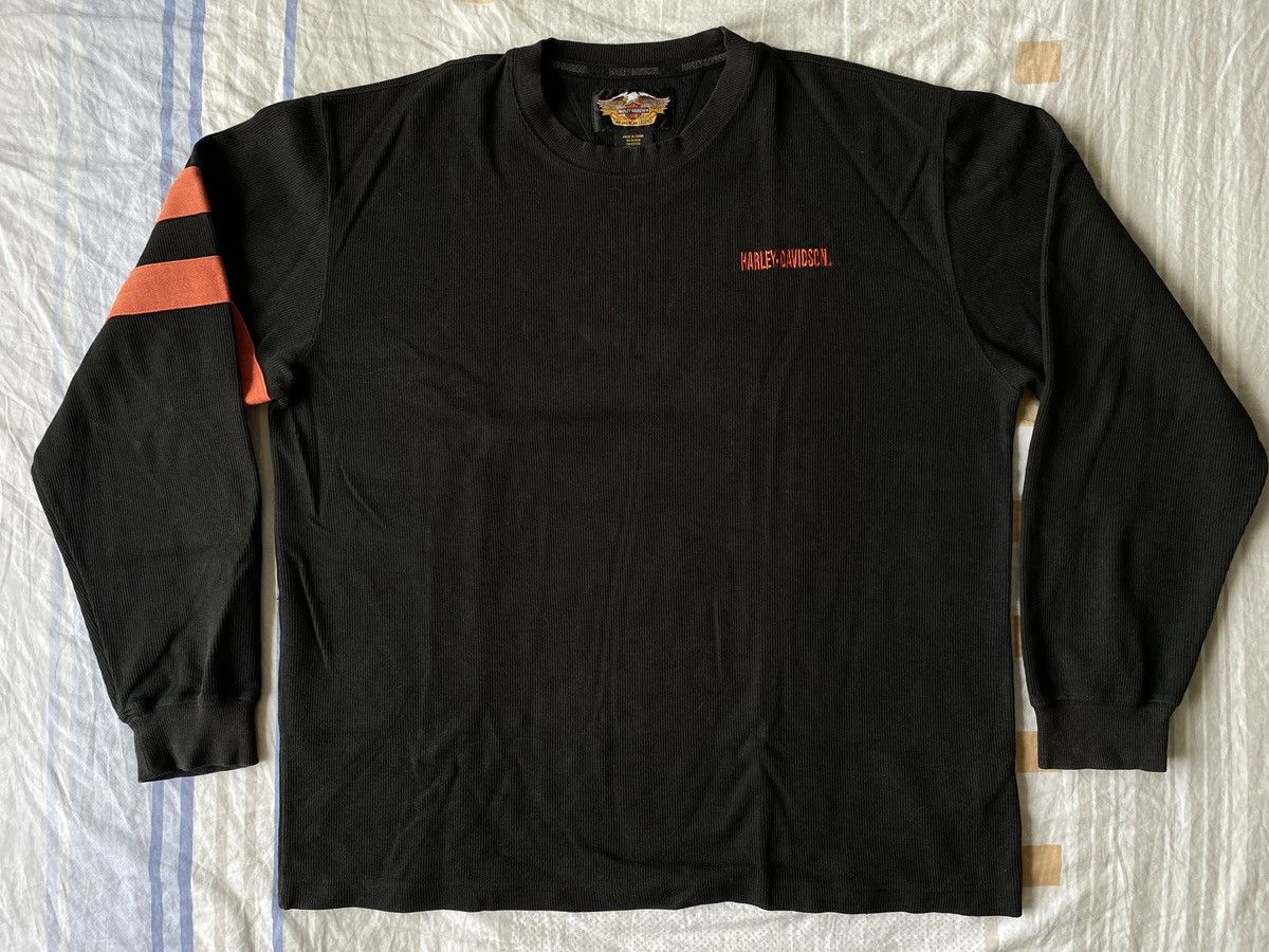 Harley Davidson Vintage Harley Davidson Black Thermal Long Sleeve Shirt Size US XL / EU 56 / 4 - 1 Thumbnail