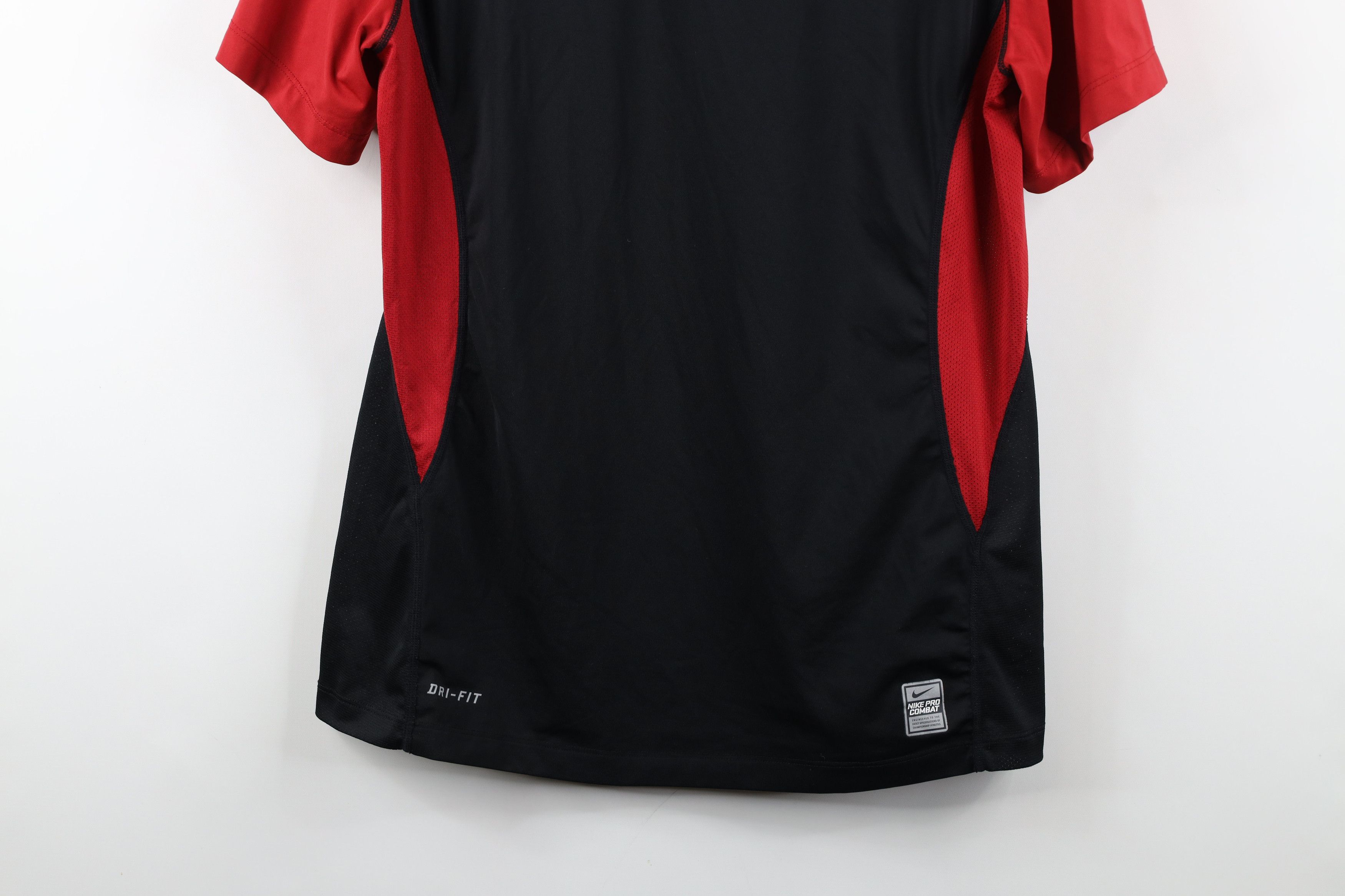 Nike × Vintage Nike Pro Combat Fitted Vented Training Gym T-Shirt Black Size US L / EU 52-54 / 3 - 3 Thumbnail