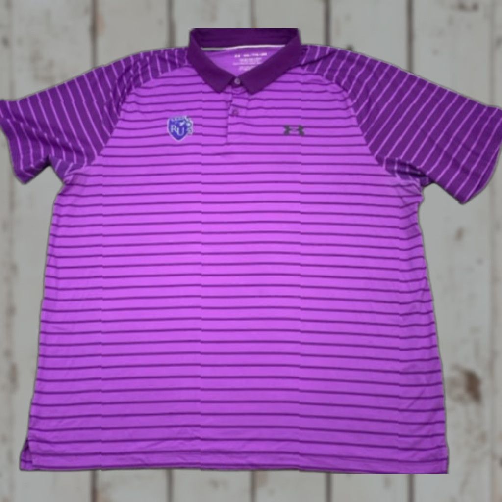 Under Armour Under Armour Polo Shirt Men 2XL Short Sleeve Purple Striped Golf ISO-Chill Nike Shirt Size US XXL / EU 58 / 5 - 1 Thumbnail