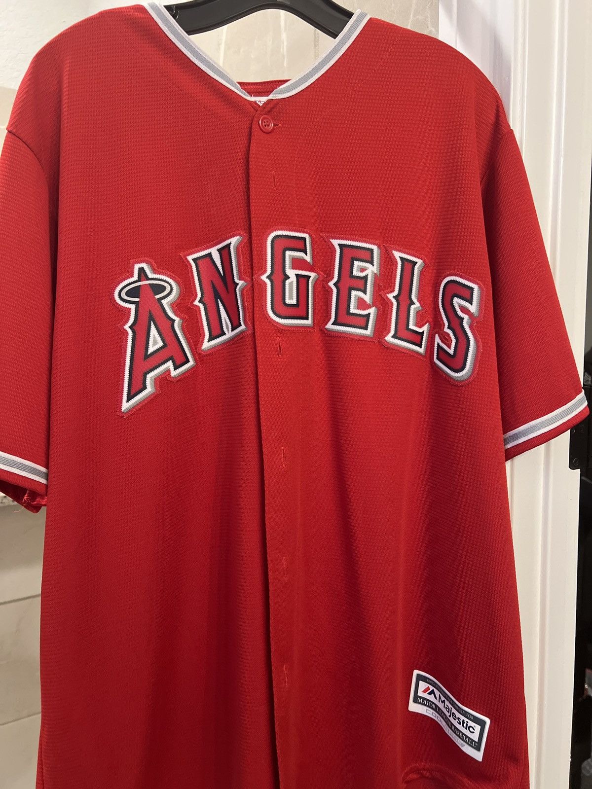 Majestic Los Angeles Angels Majestic Official Base Jersey Red Size US XL / EU 56 / 4 - 2 Thumbnail