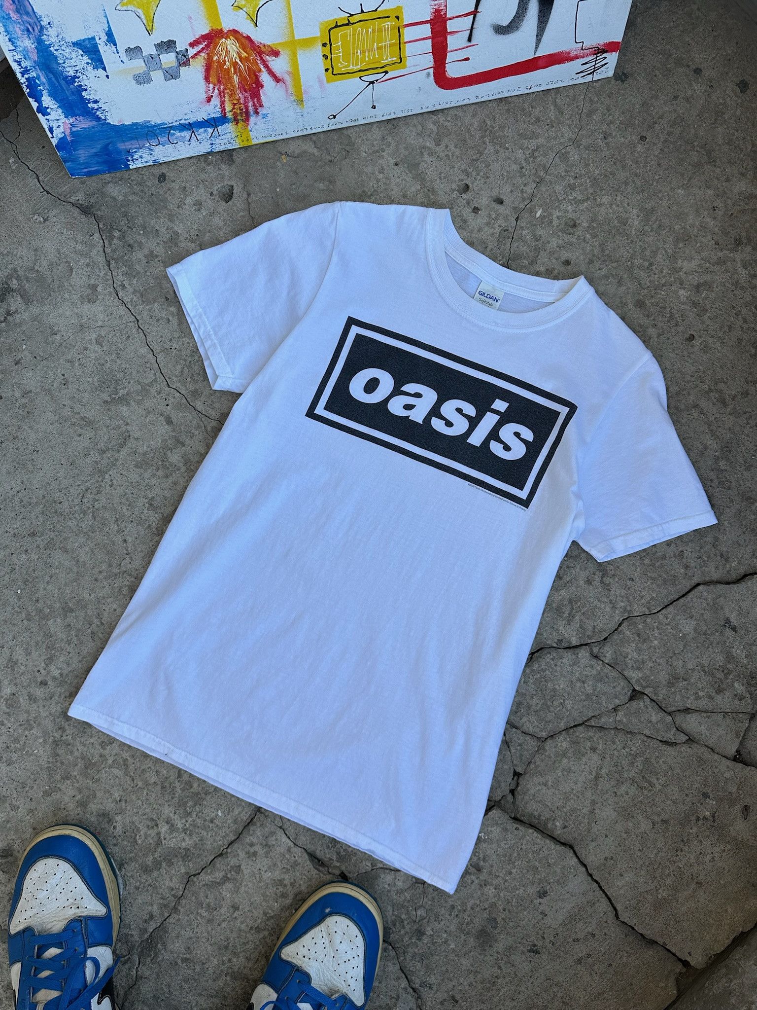 Band Tees Vintage OASIS BOX LOGO BAND BRITPOP T-shirt Size US S / EU 44-46 / 1 - 2 Thumbnail
