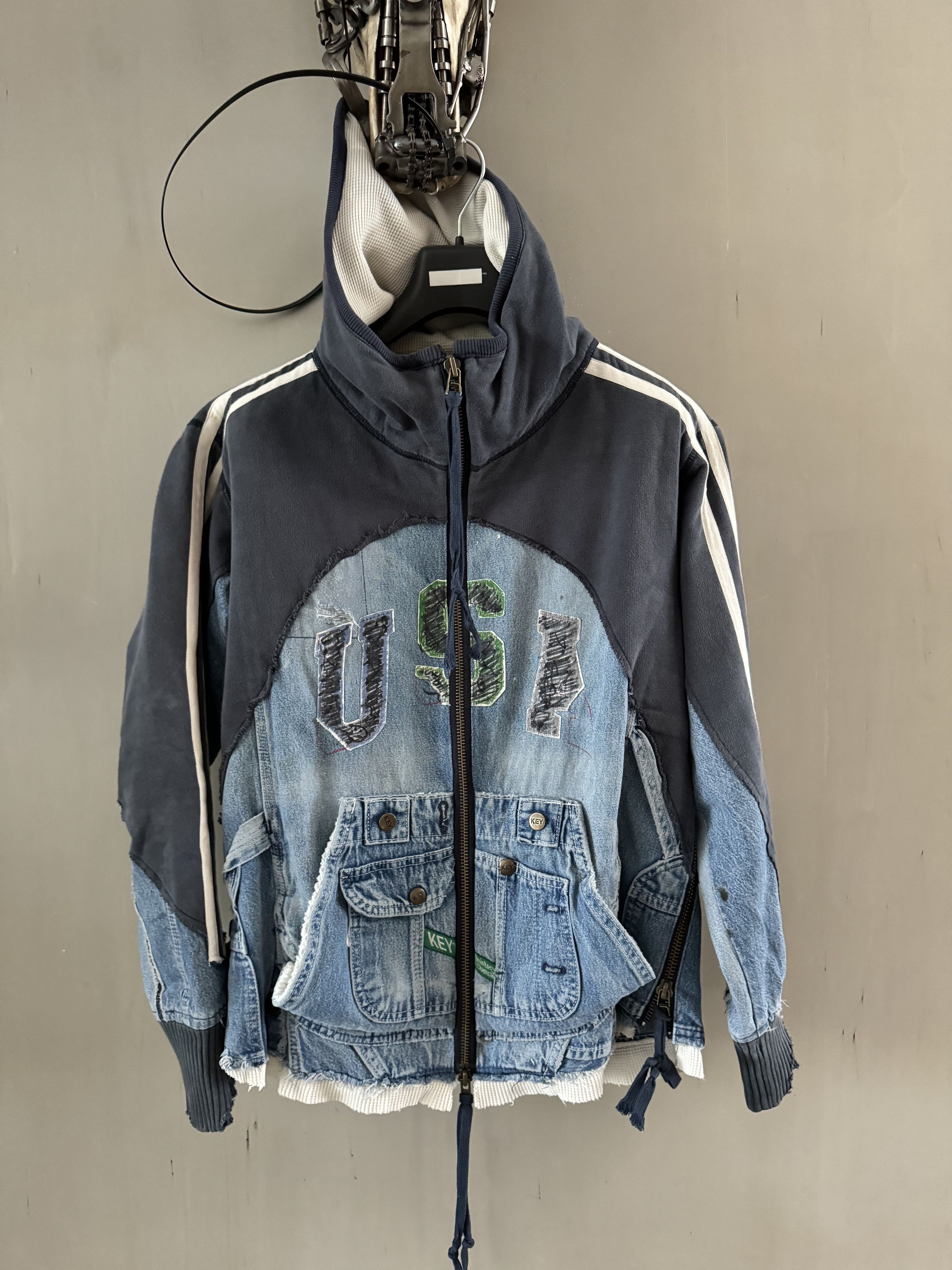 Greg Lauren FAMOUS and rare zipped Hoody as NEW** Size US L / EU 52-54 / 3 - 2 Thumbnail