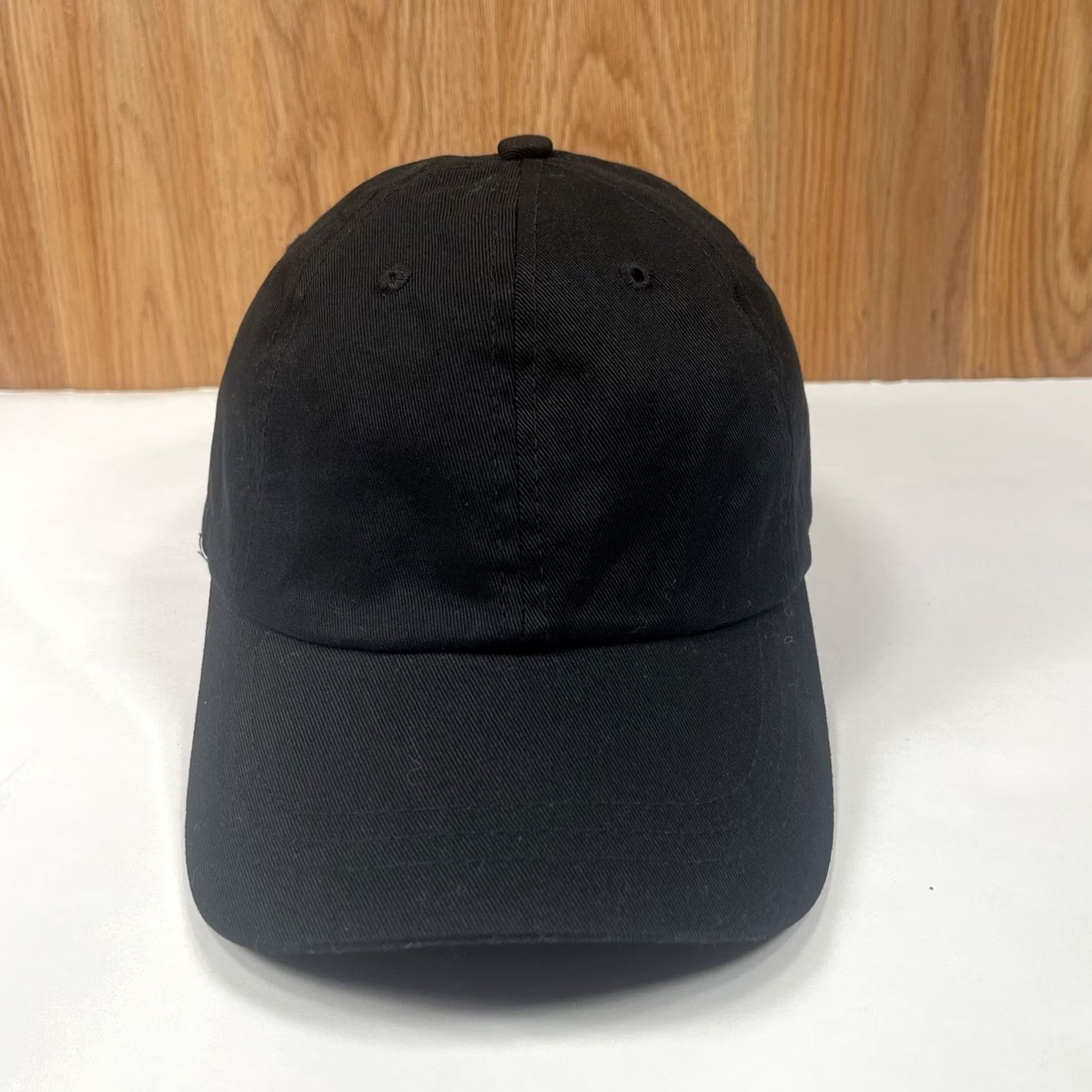 Vintage VINTAGE Unknown Blank Adult Adjustable StrapBack Baseball Hat Cap Solid Black Unisex Adults Adjustable Cotton Embroidered Cap Shoes? Size ONE SIZE - 2 Thumbnail