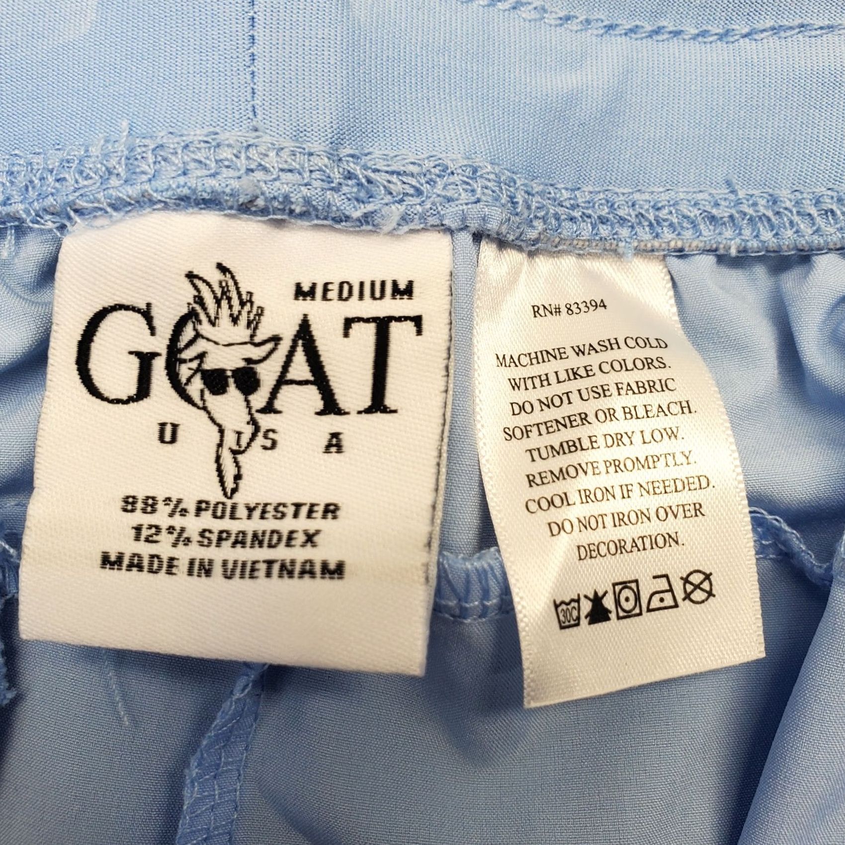 Vintage GOAT USA Shorts Womens M Blue Stretch Athletic Running Side Slit High Waist Size 32" / US 10 / IT 46 - 7 Thumbnail