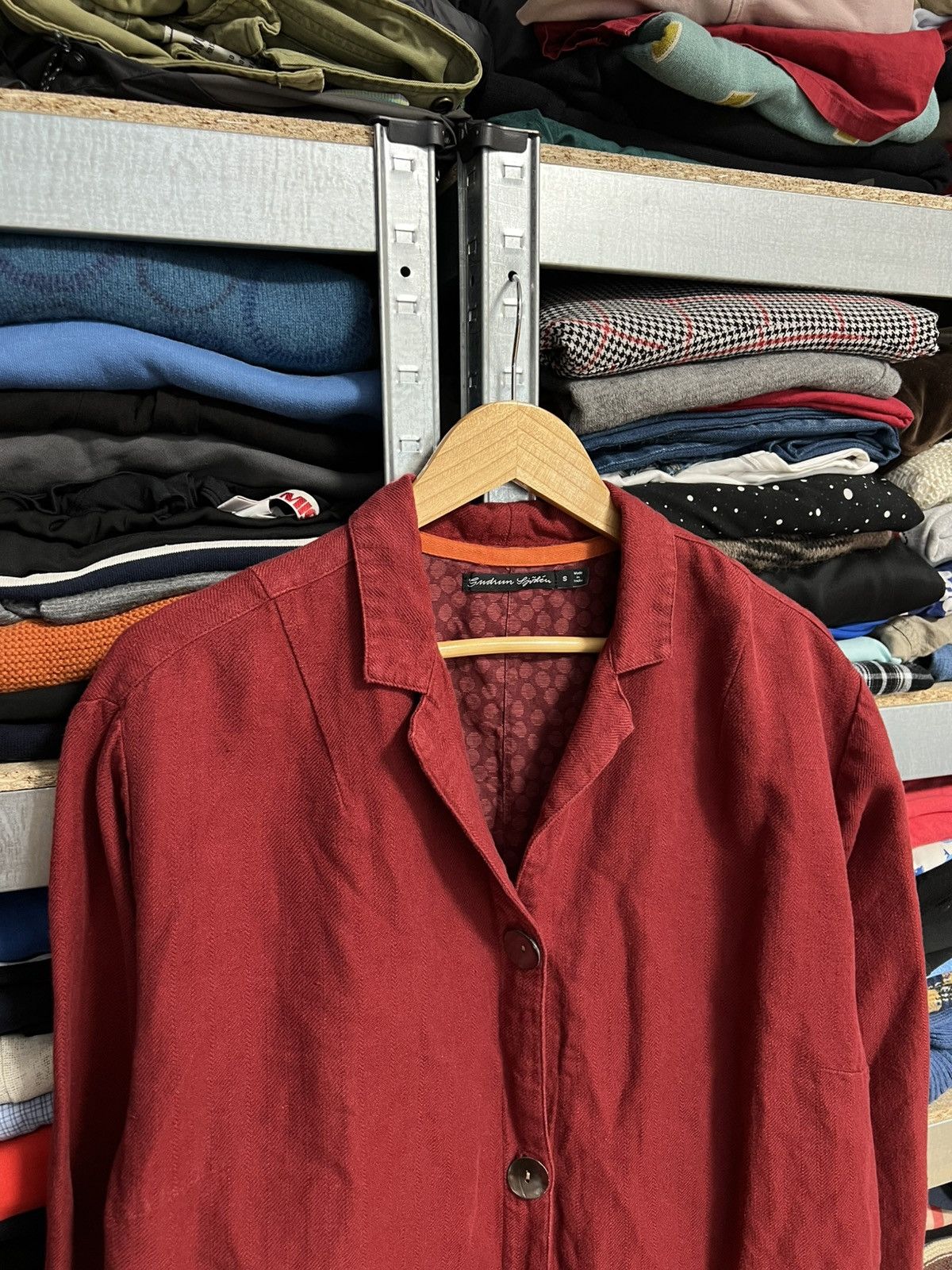 Gudrun Sjoden Gudrun Sjoden Linen Jacket Button Coat Collared Sz S Sjöden Size S / US 4 / IT 40 - 2 Thumbnail