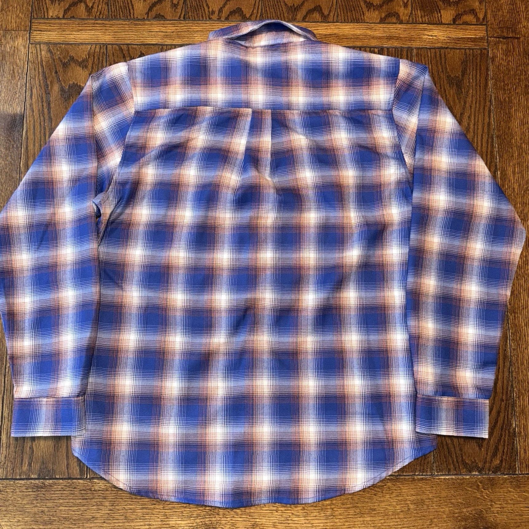 Vintage Dixxon Flannel The Great One Pearl Snap Shirt Size Large Blue White Orange Plaid Shirt Size US L / EU 52-54 / 3 - 6 Thumbnail