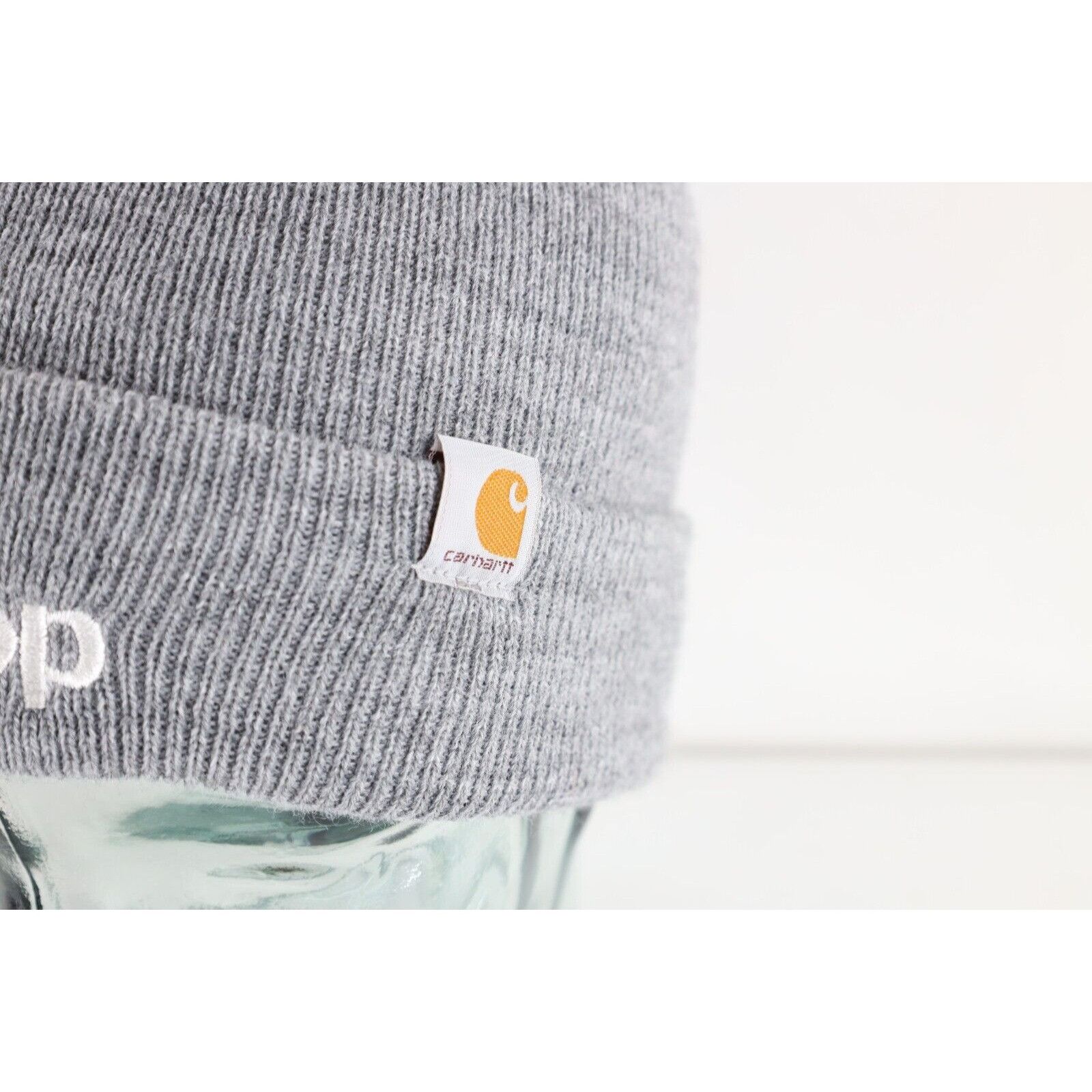 Carhartt × Vintage Vintage Carhartt Spell Out Lathrop Construction Beanie Hat Size ONE SIZE - 3 Thumbnail