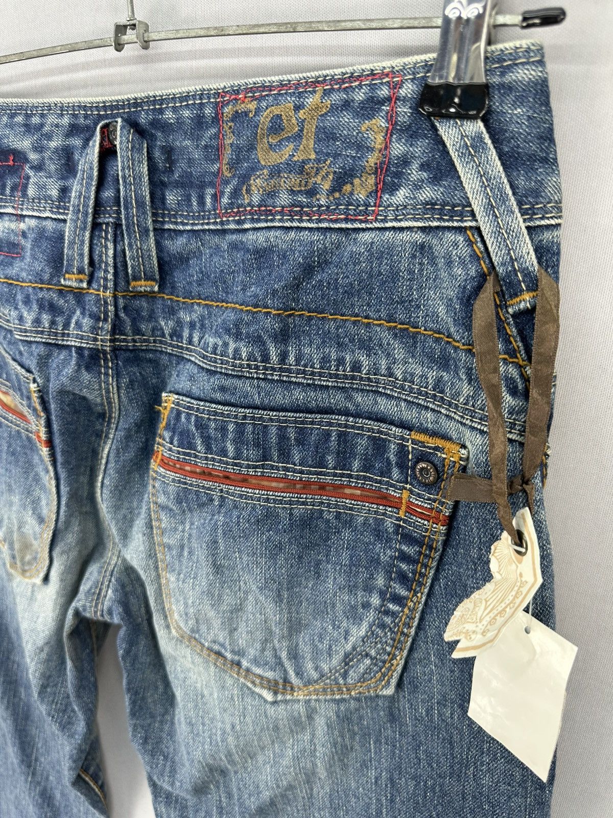 If Six Was Nine Vintage Flare Bell Bottom Women Denim Pants by et Boite Size 27" / US 4 / IT 40 - 6 Thumbnail