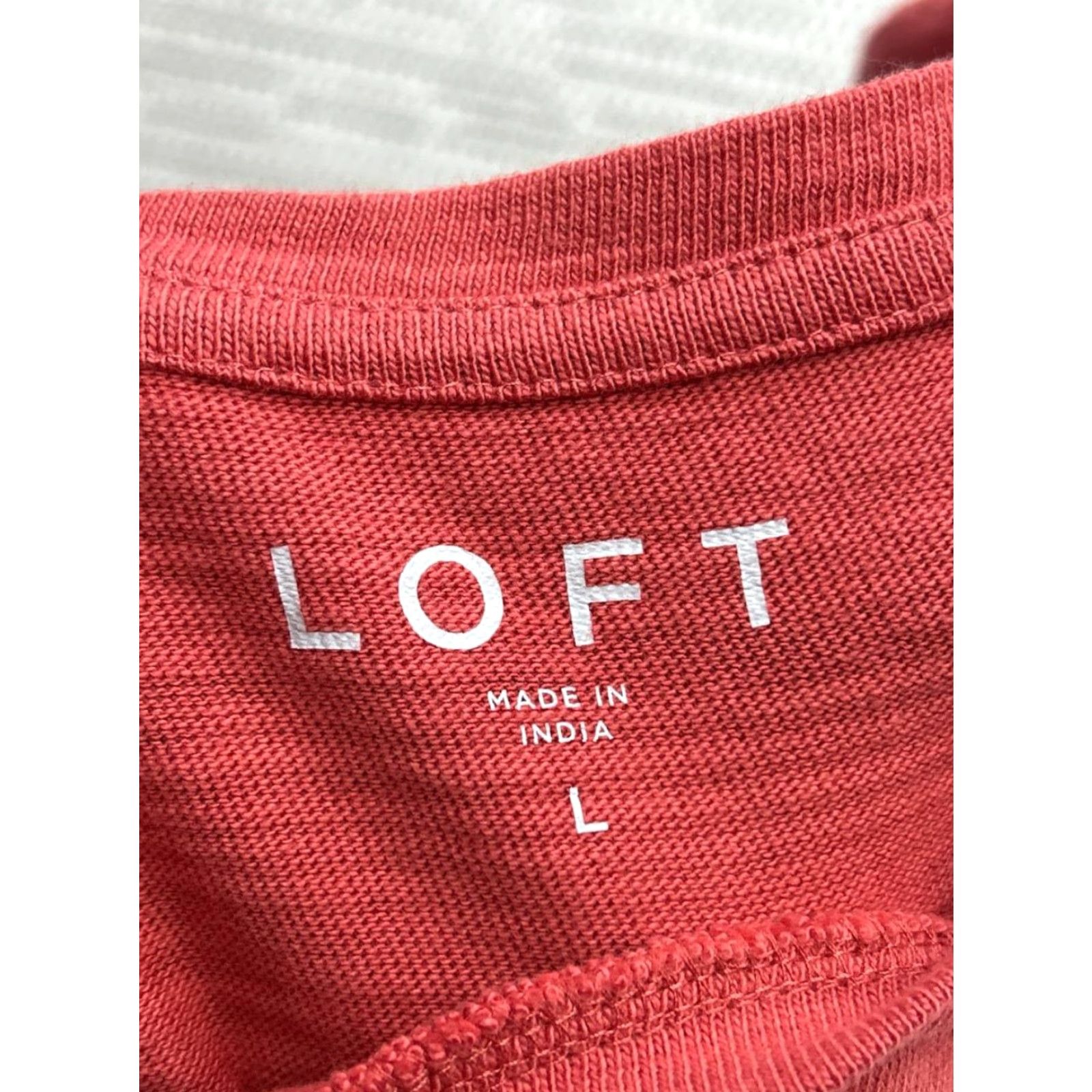 Loft Loft Shirt Womens Large Pink Cotton Pullover New Size L / US 10 / IT 46 - 3 Thumbnail