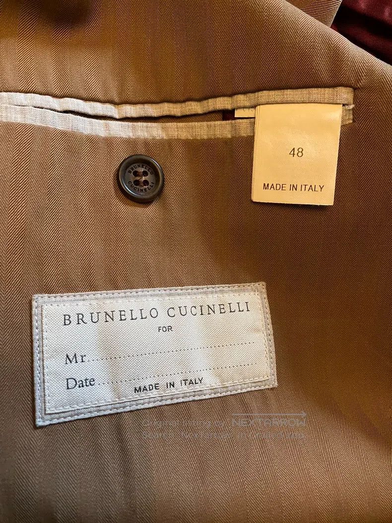 Brunello Cucinelli Brunello Cucinelli Wool Double-breasted Suit Jacket Size 48L - 6 Thumbnail
