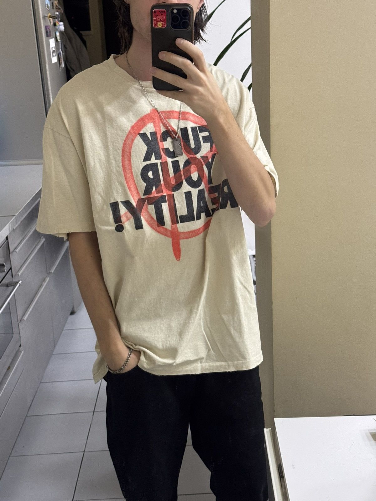 Gallery Dept. Ss23 Gallery Dept Fuck Your Reality Tee(Arc White/2XL) Size US XXL / EU 58 / 5 - 3 Thumbnail