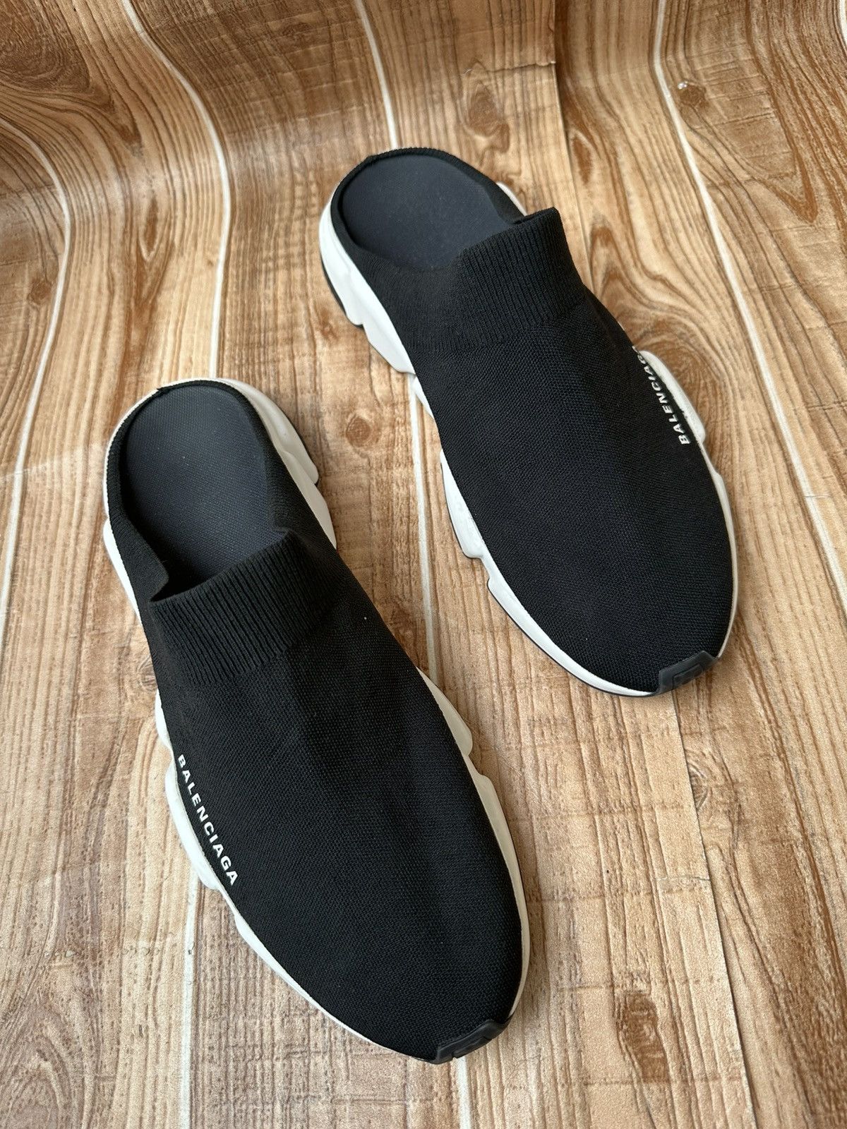 Balenciaga Balenciaga speed mule Black Knit Size US 12 / EU 45 - 19 Thumbnail