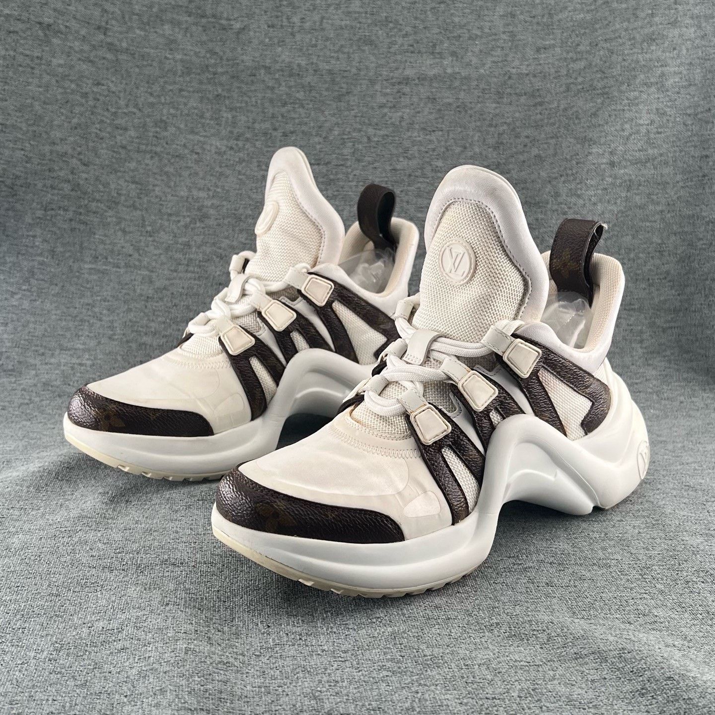 Louis Vuitton Louis Vuitton 36 Black White Monogram Dad Shoes Size US 5 / IT 35 - 1 Thumbnail