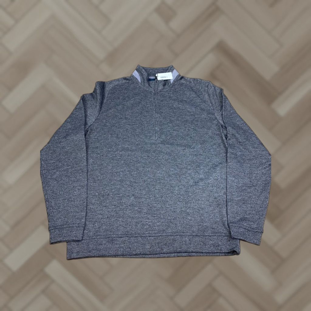 johnnie-O Johnnie O Reflex 1/4 Zip Pullover Seal Gray Mens M Sweater Casual Size US M / EU 48-50 / 2 - 1 Thumbnail